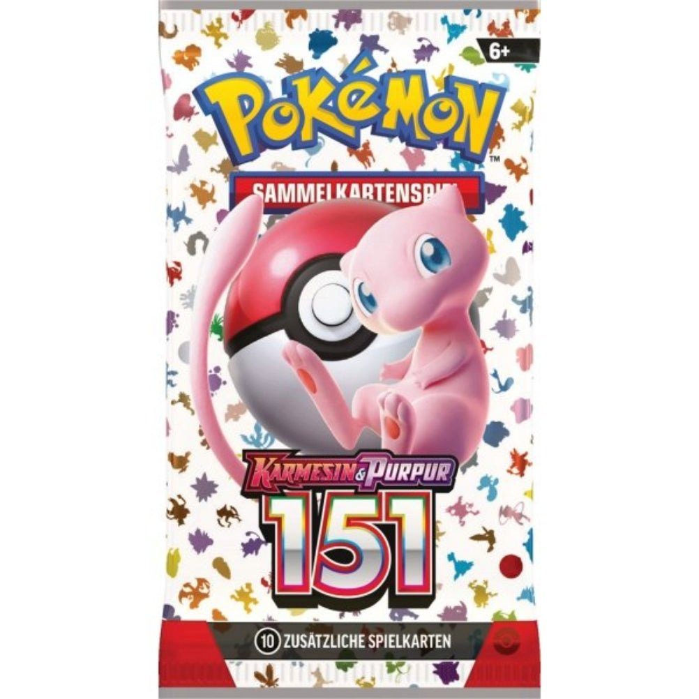POKÉMON Sammelkarte Pokémon Karmesin & Purpur 151 Booster Packung (deutsch)