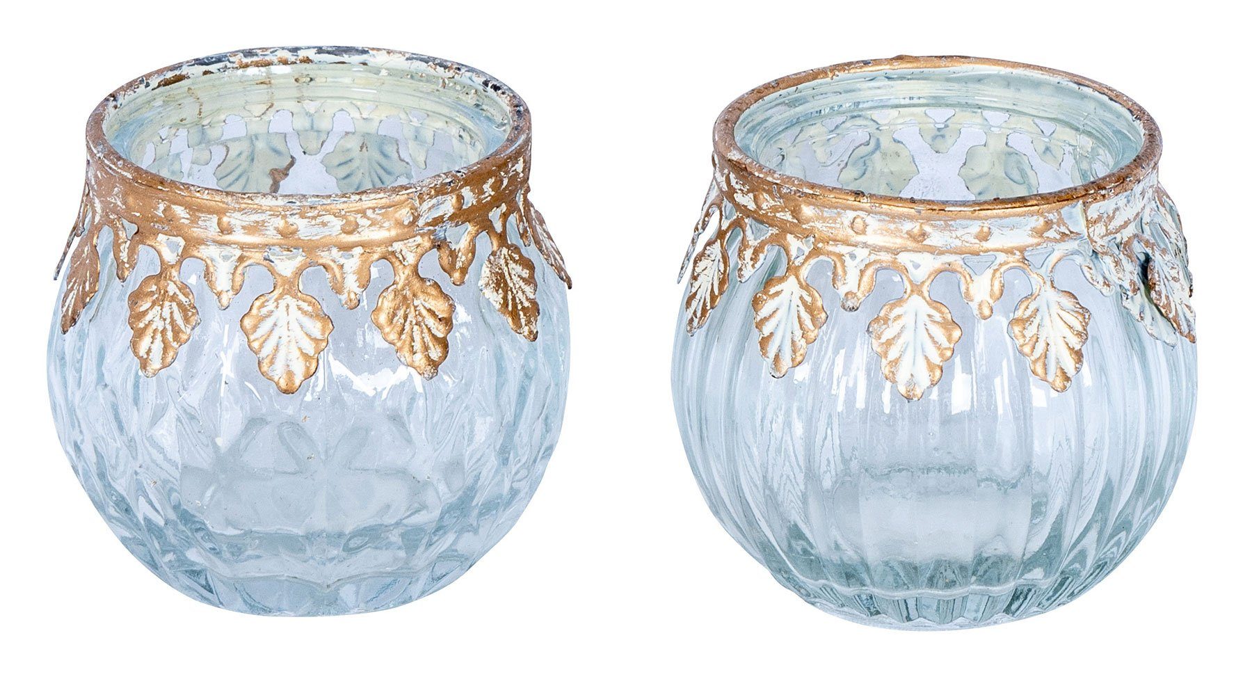 Levandeo® Teelichthalter, 2er Set Glas Windlichter günstig online kaufen