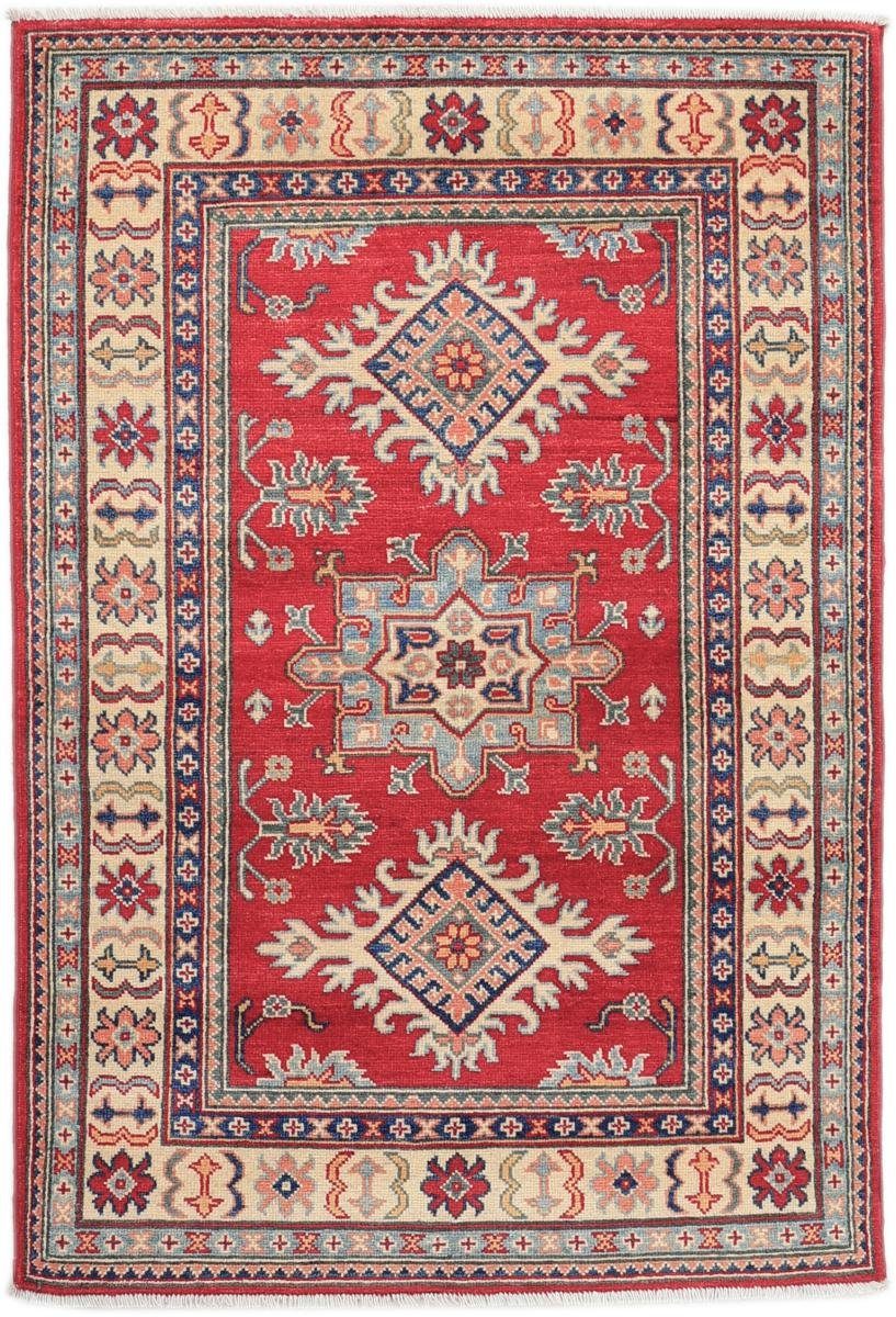 Orientteppich Kazak 98x147 Handgeknüpfter Orientteppich, Nain Trading, rechteckig, Höhe: 5 mm