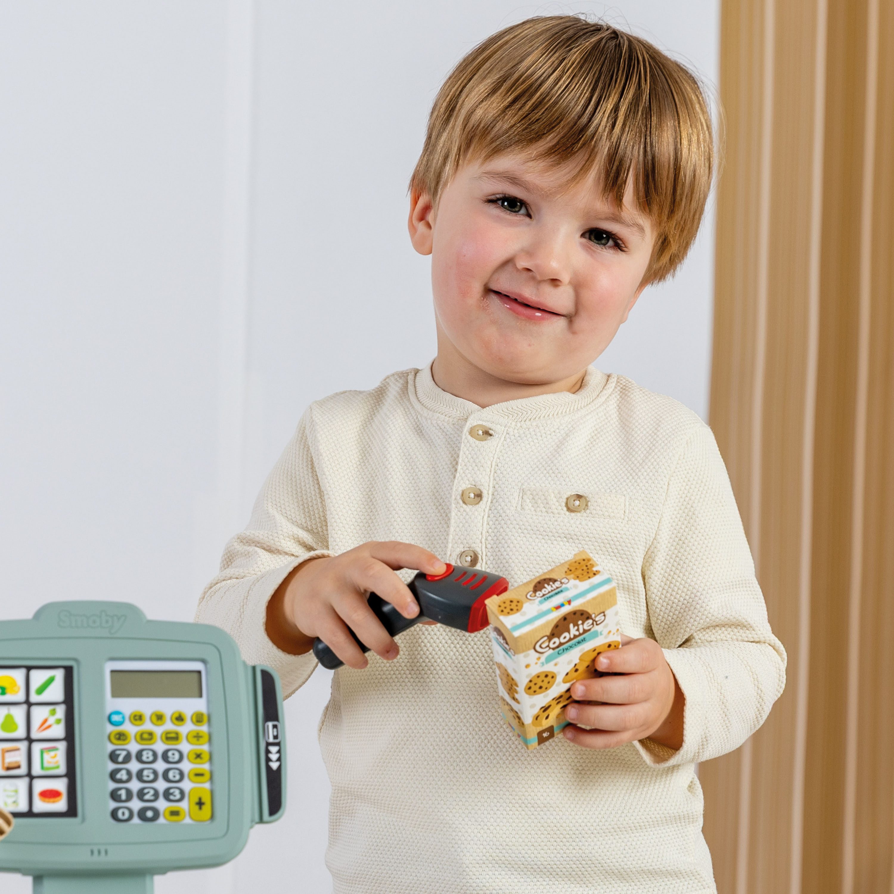 Smoby Spielkasse Supermarktkasse XL mit Rechnerfunktion, mit Licht und Sound