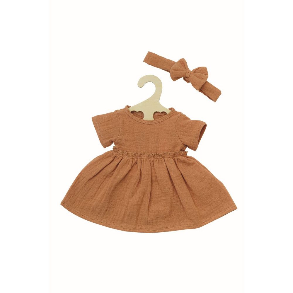 Heless Babypuppe Puppenkleid und Stirnband - Musselin - Größe 35 - 45 cm (2-tlg)