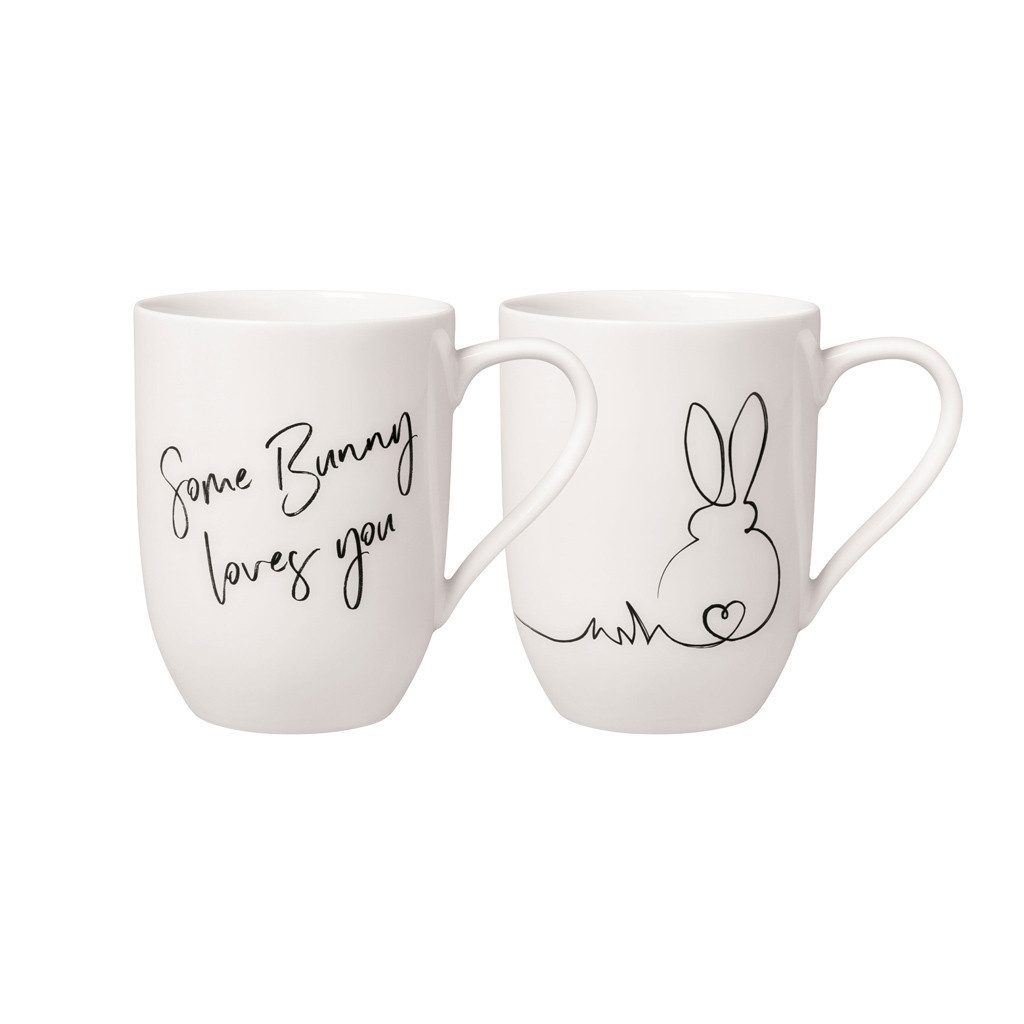 Villeroy & Boch Becher Statement Kaffeebecher Ostern 280 ml 2er Set, 2-tlg., Porzellan