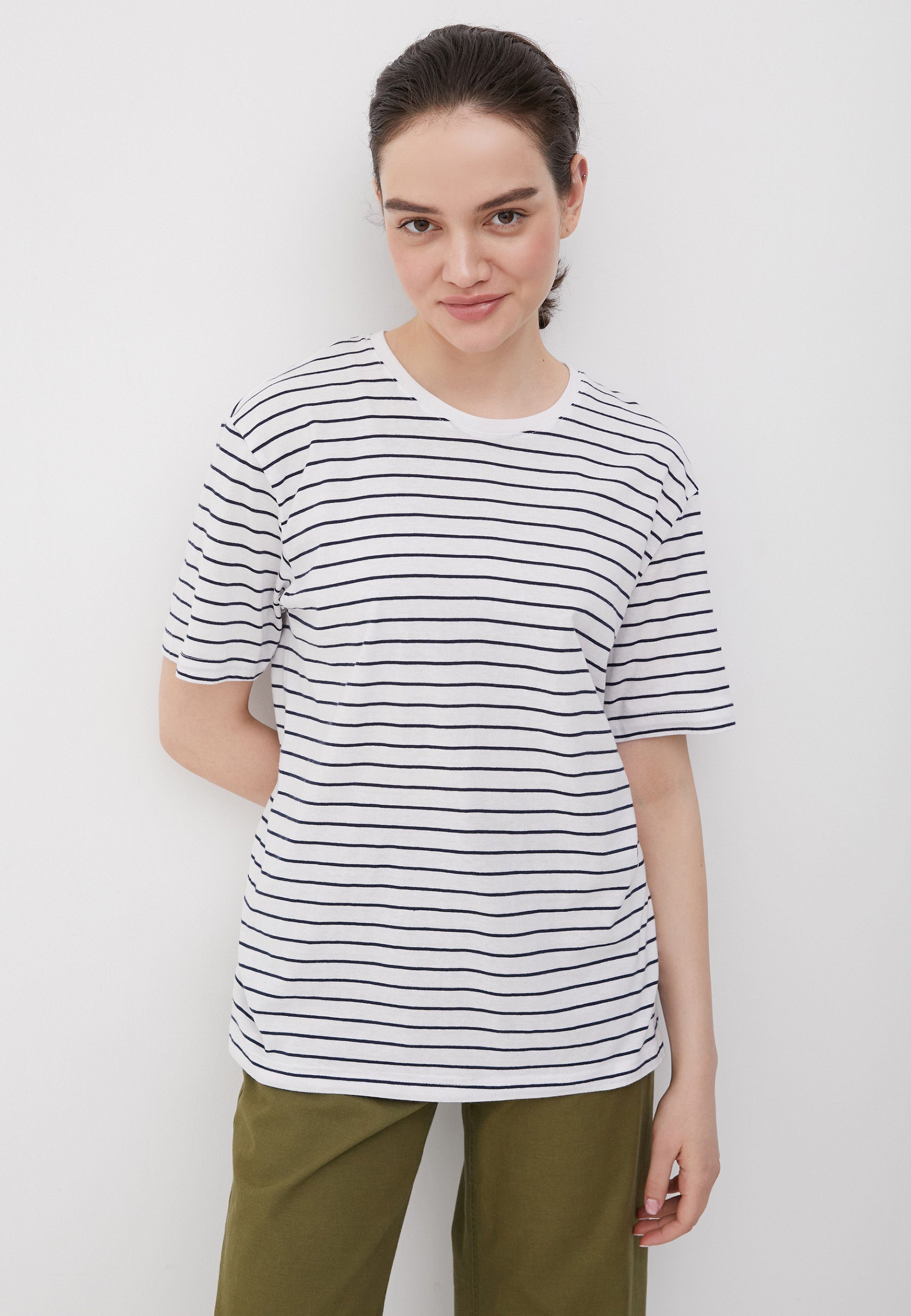 Finn Flare T-Shirt Streifen mit atmungsaktivem Stretch-Mischgewebe