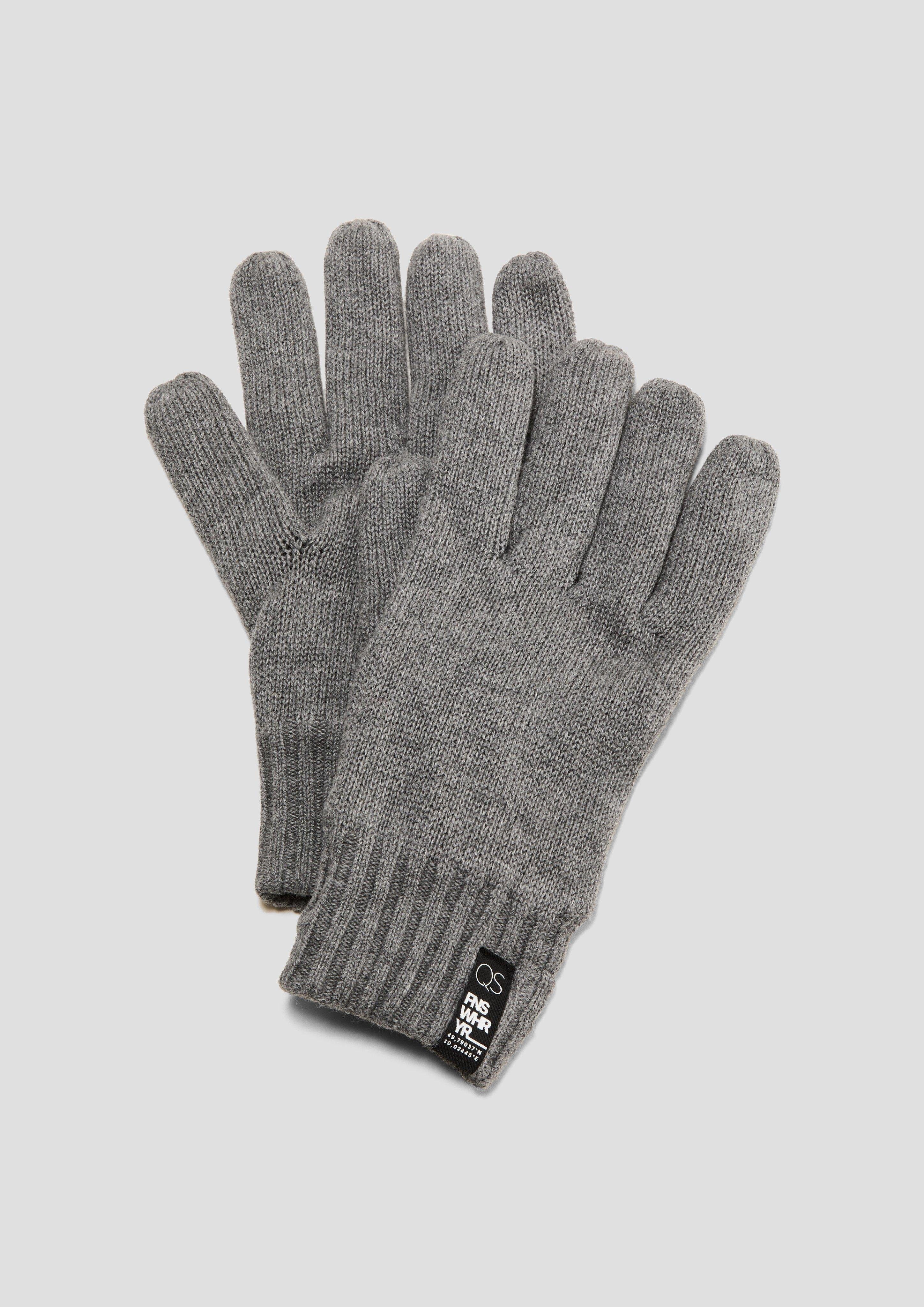 QS mit Strickhandschuhe Handschuhe Fleece-Futter