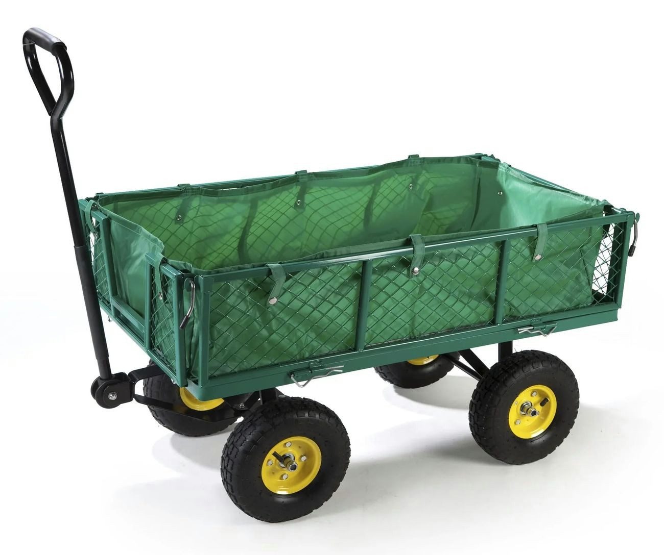 Westfalia Werkzeug Transportwagen Universal Gartentransportwagen - vielseitig einsetzbar, Klappbare und abnehmbare Seitenteile; Luftreifen; bis 130 kg belastbar
