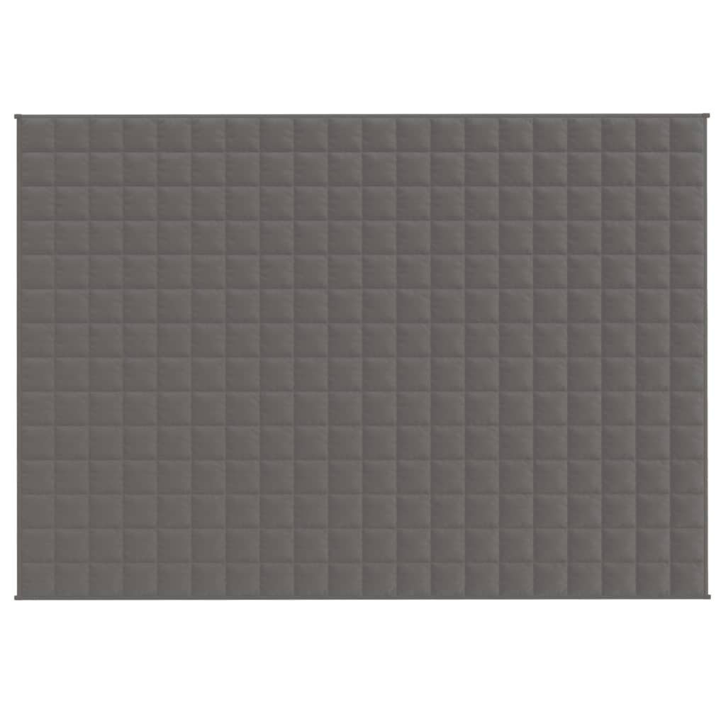 vidaXL Einziehdecke 135 x 200 cm Gewichtsdecke Grau 135x200 cm 10 kg Stoff Bettdecke
