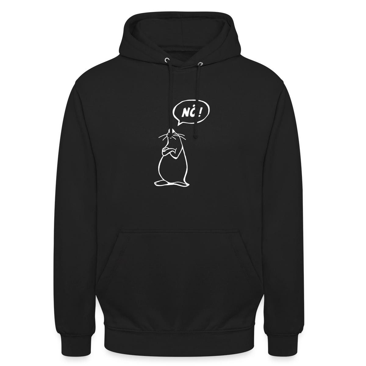 Spreadshirt Hoodie Maus Lustiger Spruch Nö Bevor Du Fragst Nein Unisex Hoodie (1-tlg) Unisex-Schnitt: Sitzt bei Männern körpernah, bei Frauen weit