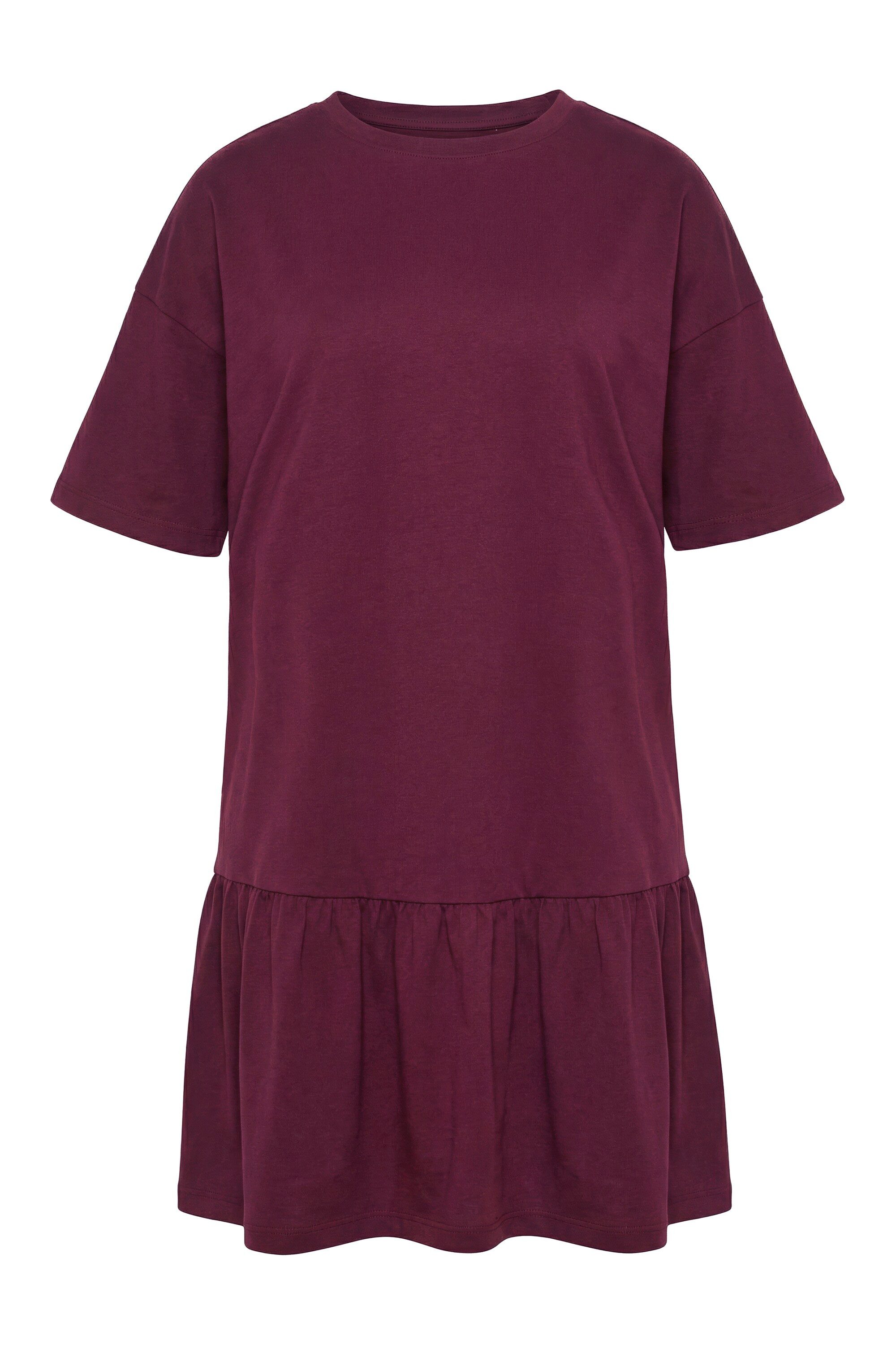 Studio Untold Jerseykleid Jerseykleid A-Linie Saumvolant Halbarm günstig online kaufen