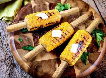 PRECORN Maiskolbenhalter 8x Maiskolben Halter Holzgriff für Grillen Corn Holder BBQ Maisspieße