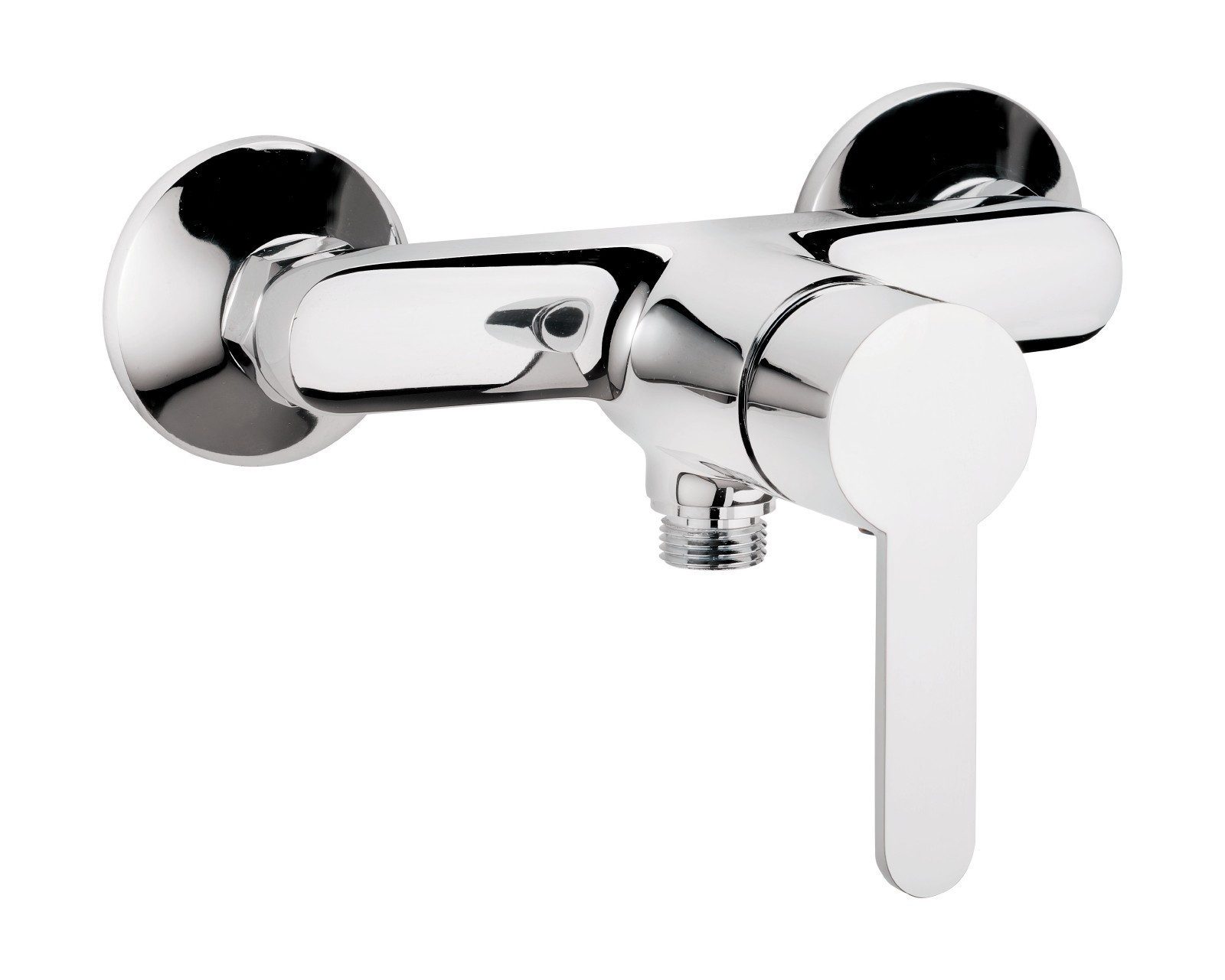 aquaSu Duscharmatur Jetmix Style Chrom, Keramikkartusche, Brauseabgang unten