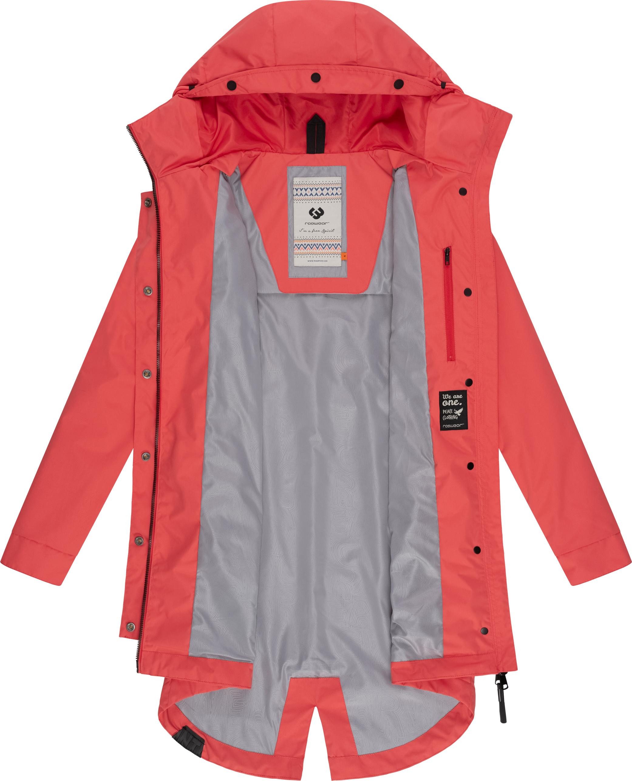 Ragwear Jerseymantel Rejany Wasserdichter Damen Parka für die Übergangszeit