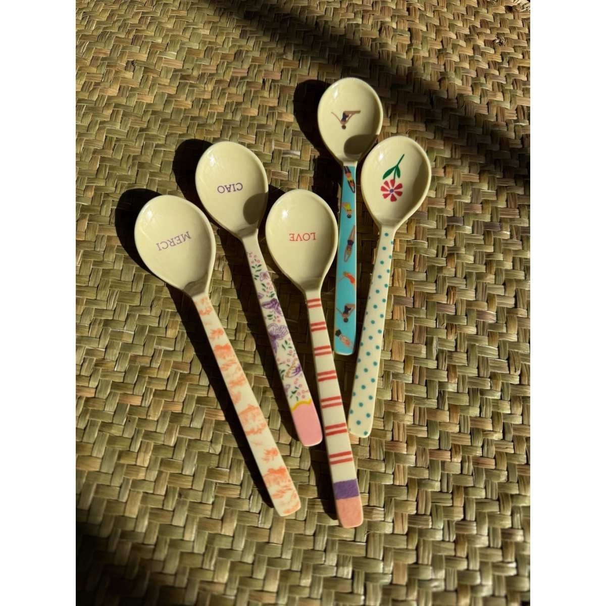 rice Kaffeelöffel Melamin Löffel-Set 6-teilig, 14,5 cm, spülmaschinengeeignet