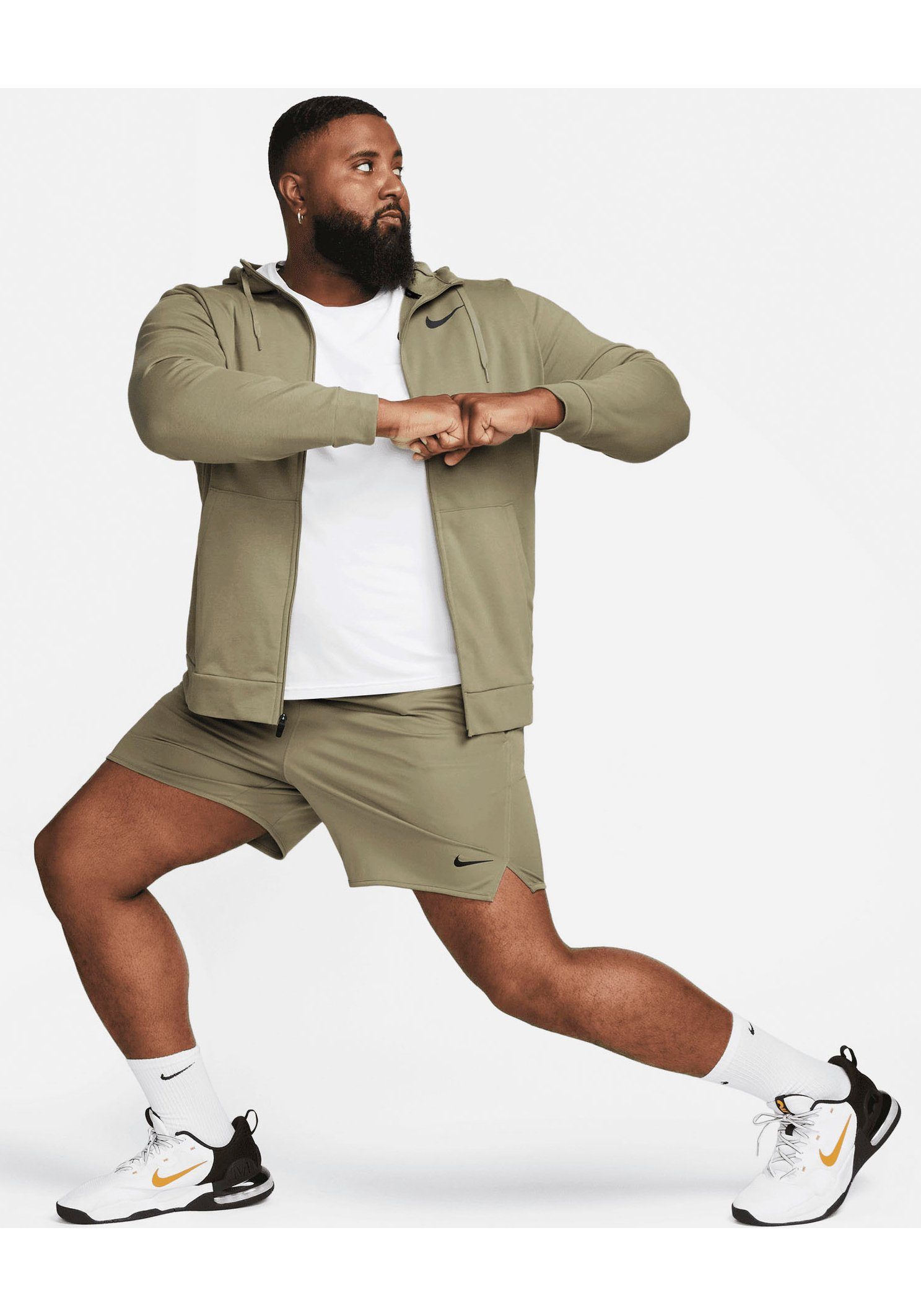 HOODIE MEN'S Nike FULL-ZIP TRAINING Kapuzensweatjacke braun DRI-FIT