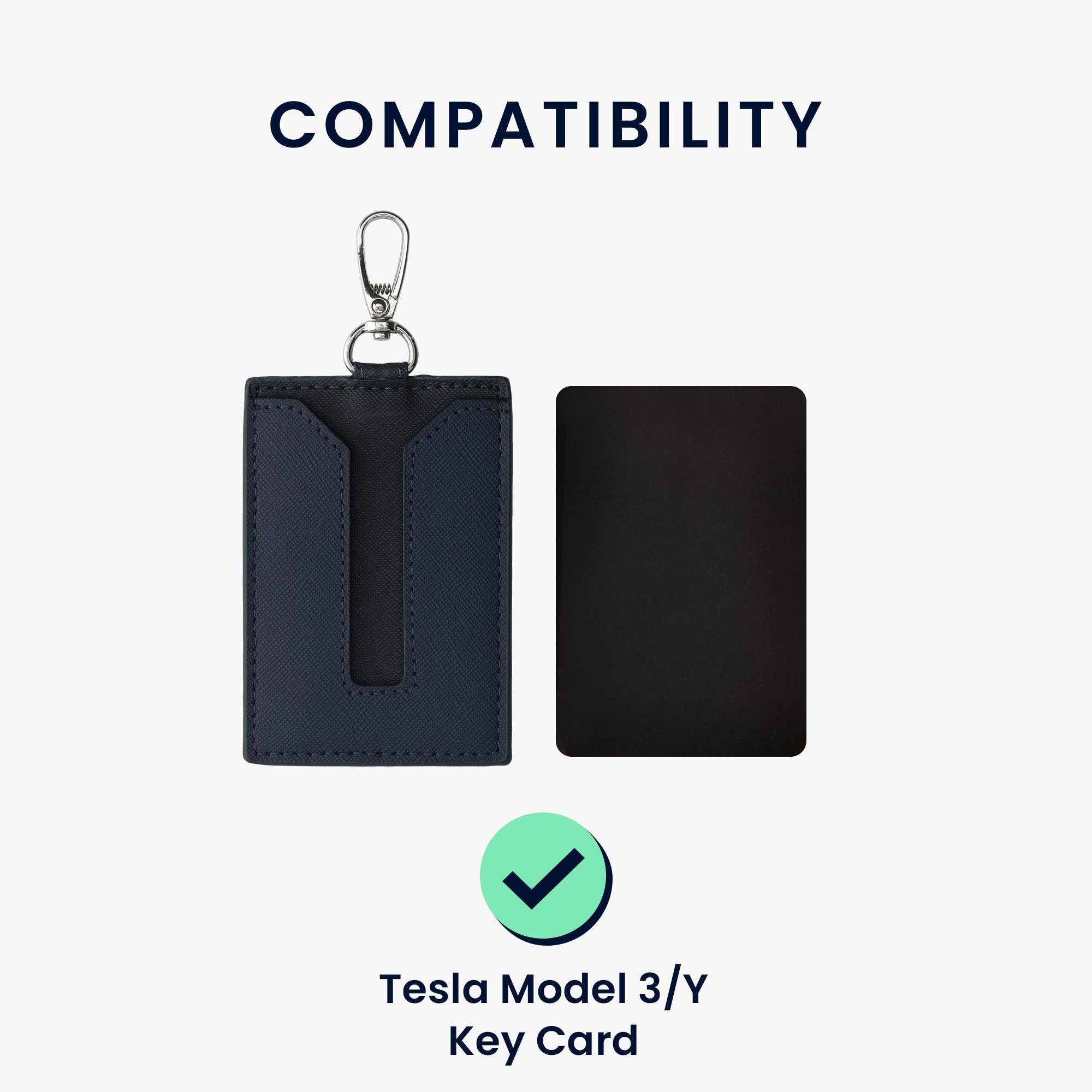 Autoschlüssel Tesla Hülle für Case Schlüssel 3, Kunstleder Model Cover kwmobile Schlüsseltasche Schlüsselhülle