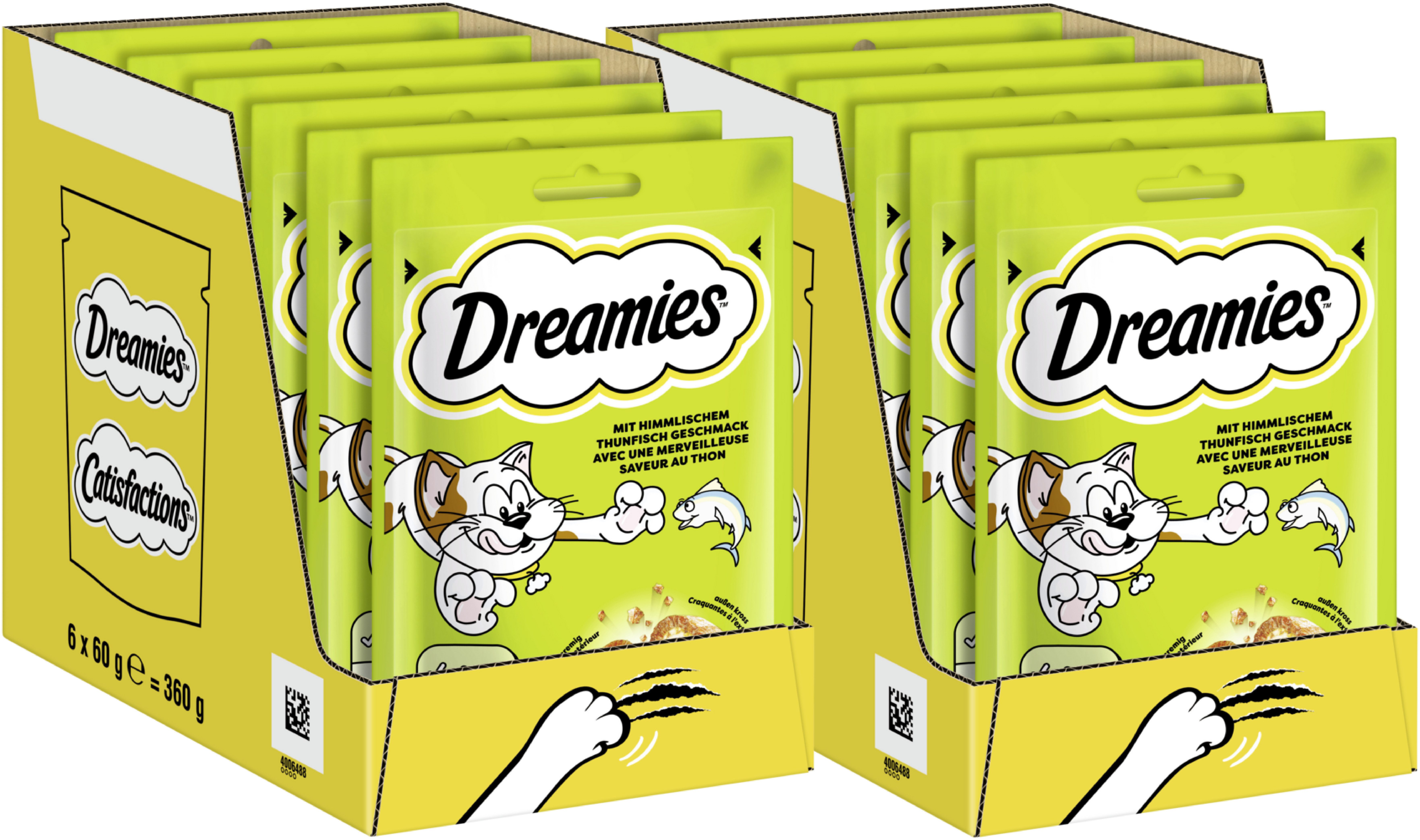 Dreamies DREAMIES™ Thunfisch 12 x 60g, Snack für: Katze