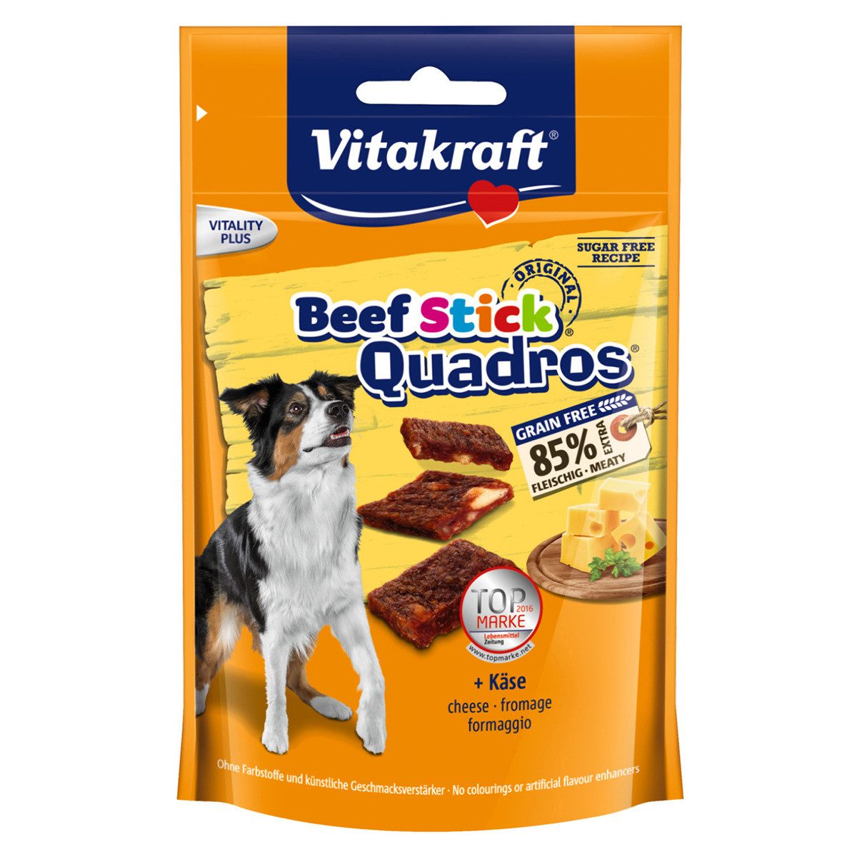Vitakraft Beef Stick® Quadros® + Käse 70 g, Snack für: Hund von Vitakraft