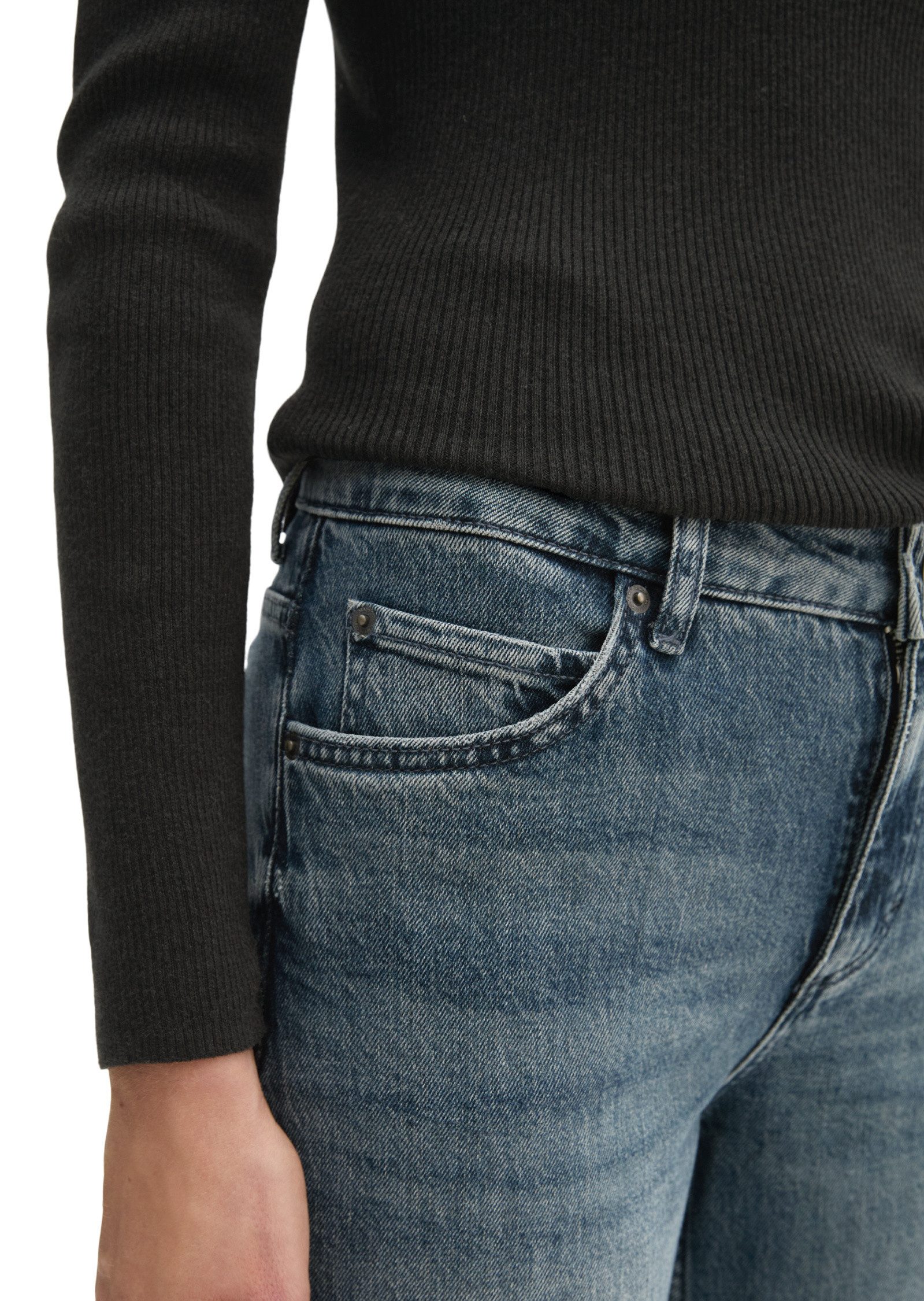 Marc O'Polo Schlagjeans aus weichem Baumwolle-Lyocell-Mix
