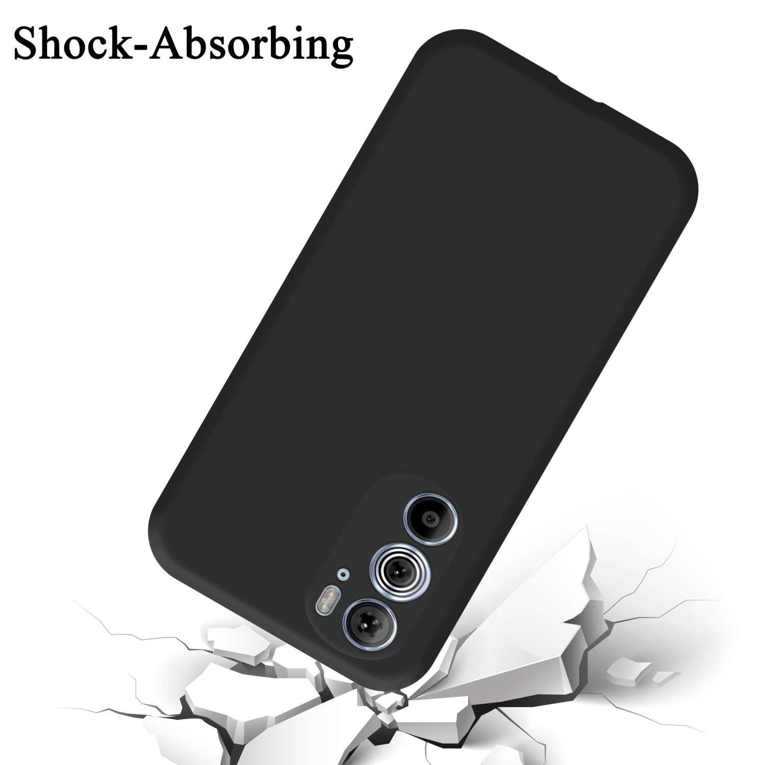 Cadorabo Handyhülle für Motorola EDGE+ Hülle Motorola EDGE+, Flexible Hülle TPU Silikon Schutzhülle Back Cover Case