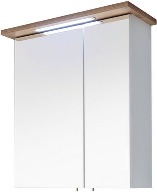 Saphir Badmöbel-Set Quickset 4-teilig, Waschbeckenunterschrank mit LED-Spiegelschrank, (4-St), Unterschrank, Hängeschrank, inkl. Türdämpfer, 5 Türen, 1 Schublade