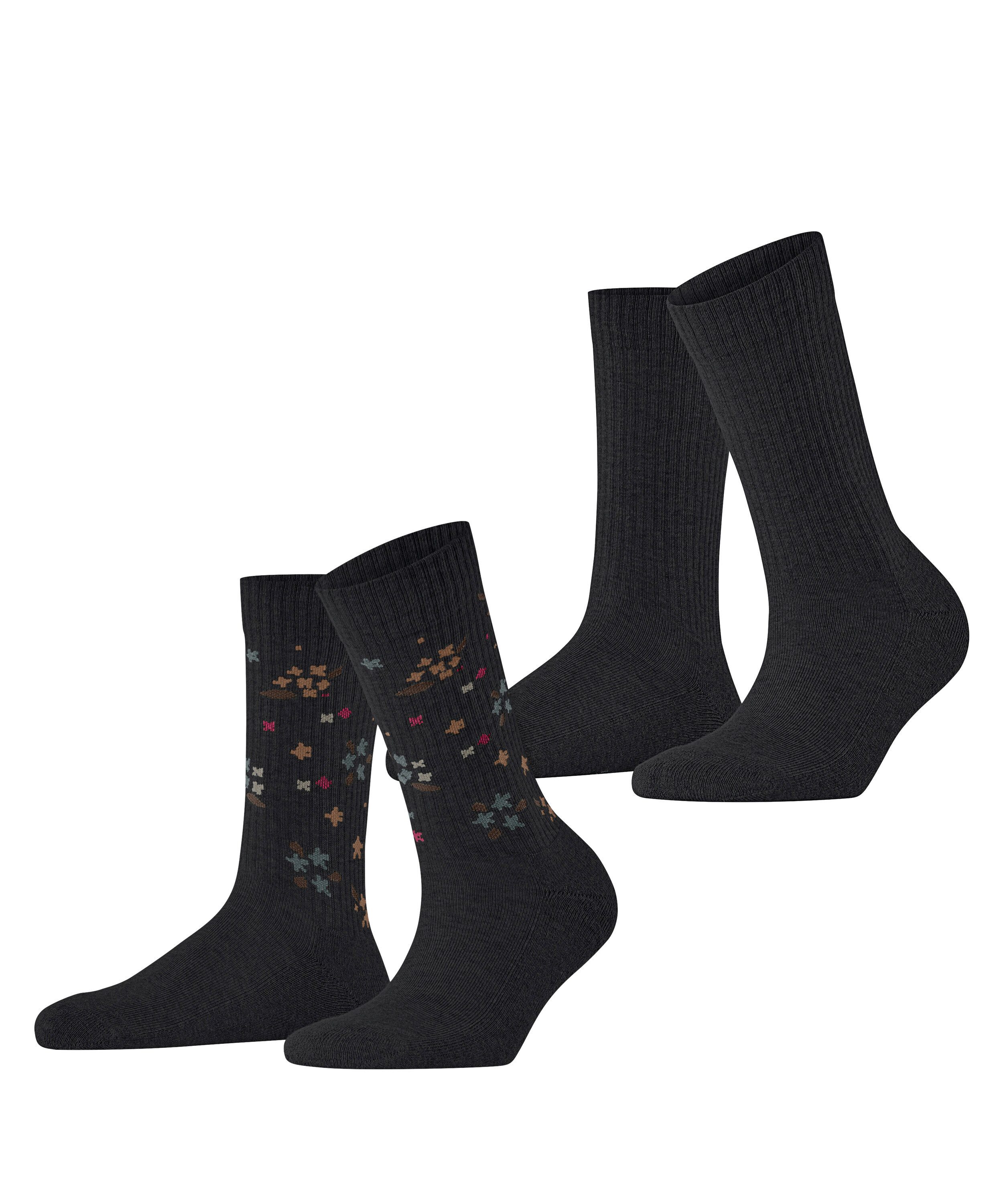 Socken Flower Rib 2-Pack Socken