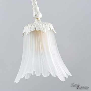 Licht-Erlebnisse Stehlampe DALILA, ohne Leuchtmittel, Stehleuchte Shabby Chic Messing Premium E14 bis 40W Floral Wohnzimmer