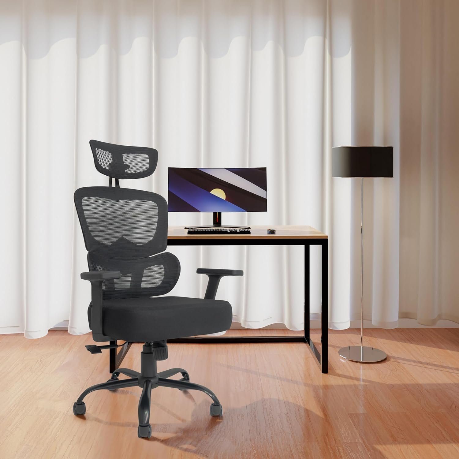 mit Schreibtischstuhl Verstellbarer Schreibtischstuhl Sitz), Höhe - verstellbarem ergonomisch: Bürostuhl mit Bürostuhl (Bürostuhl Ergonomischer TITANO