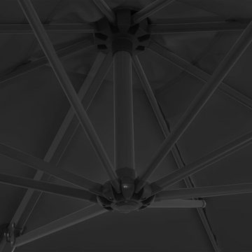 furnicato Sonnenschirm Ampelschirm mit Stahlmast Anthrazit 250 x 250 cm