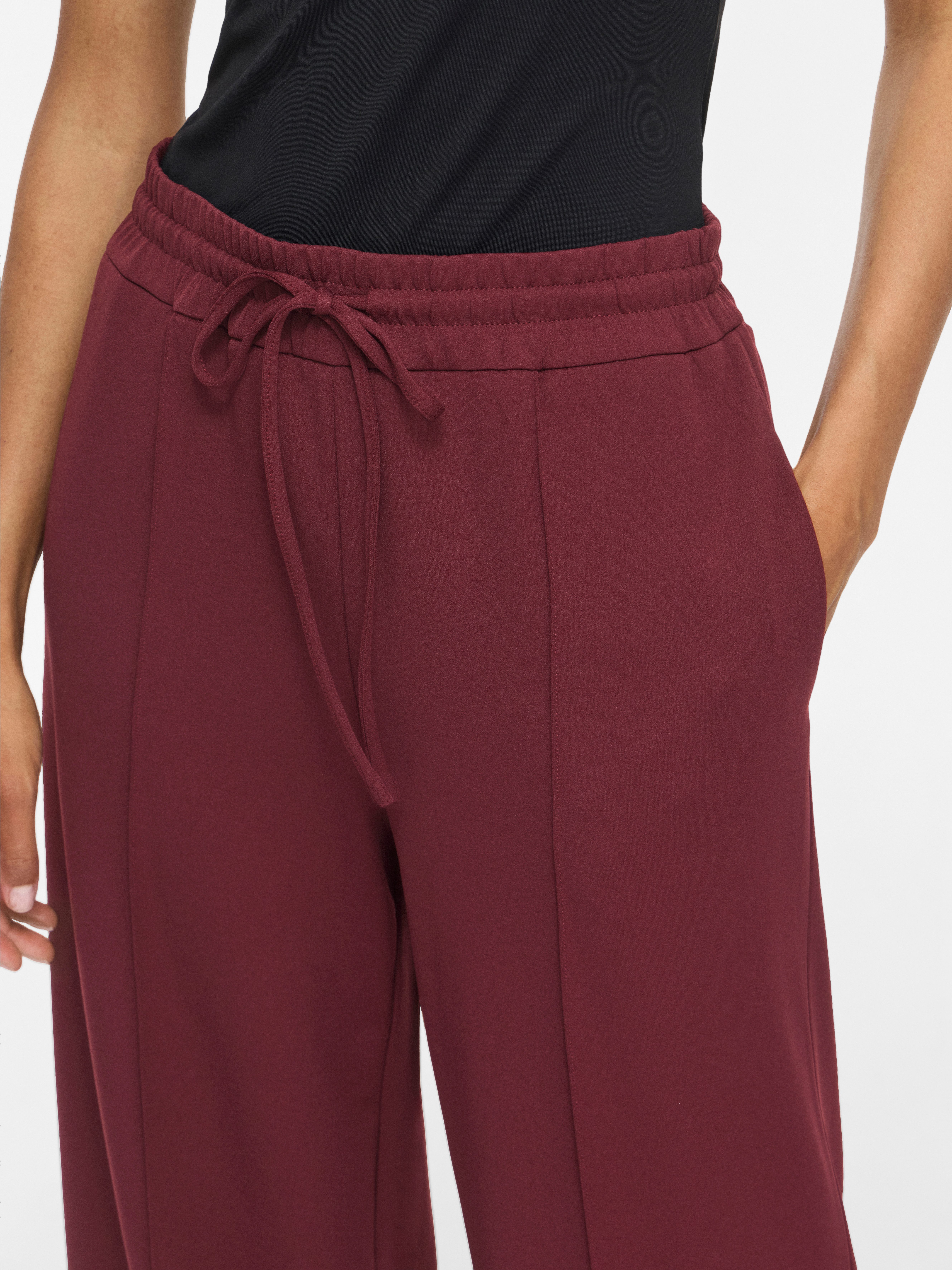 Vila Schlupfhose VICLUA HW WIDE PANTS-NOOS Materialmix