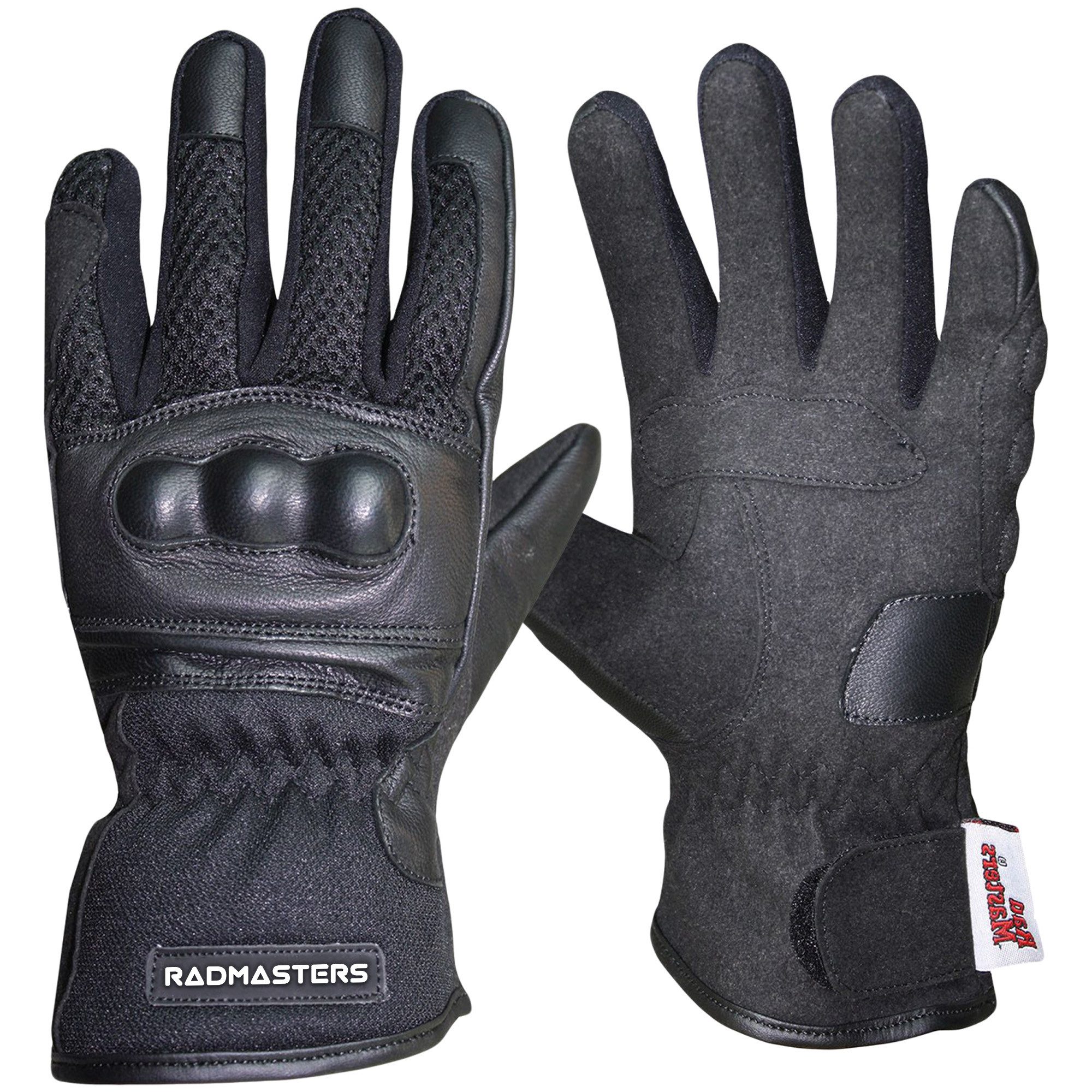 German Wear Motorradhandschuhe GW400G-M11 Motorradhandschuhe Textilhandschuhe Schwarz