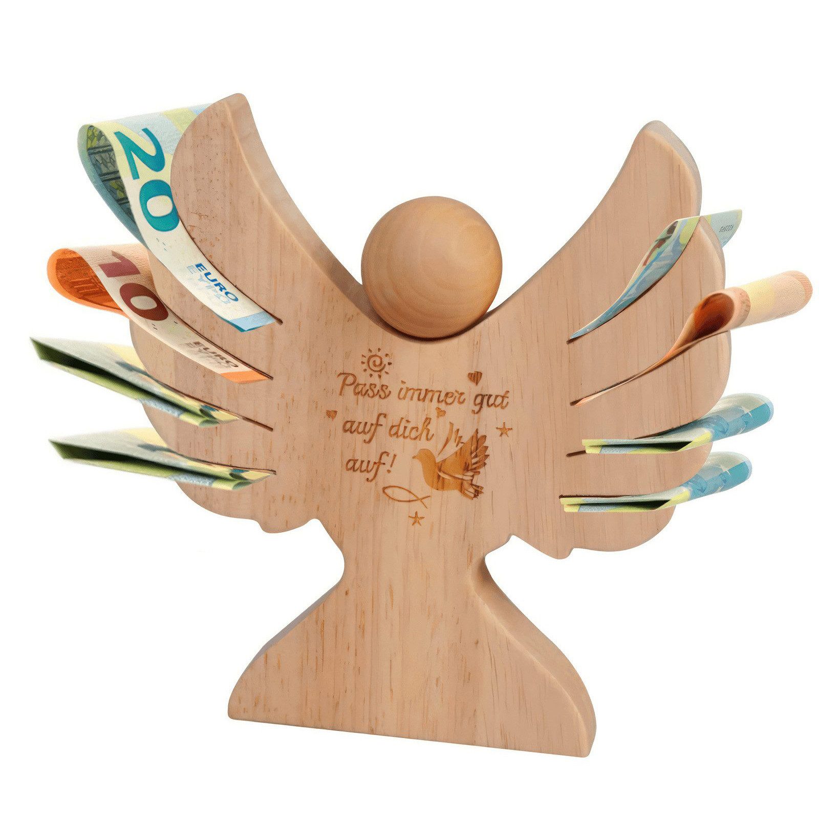 BlingBin Engelfigur Holzengel Taufgeschenk Geldgeschenk Holz Gravur Schutze günstig online kaufen