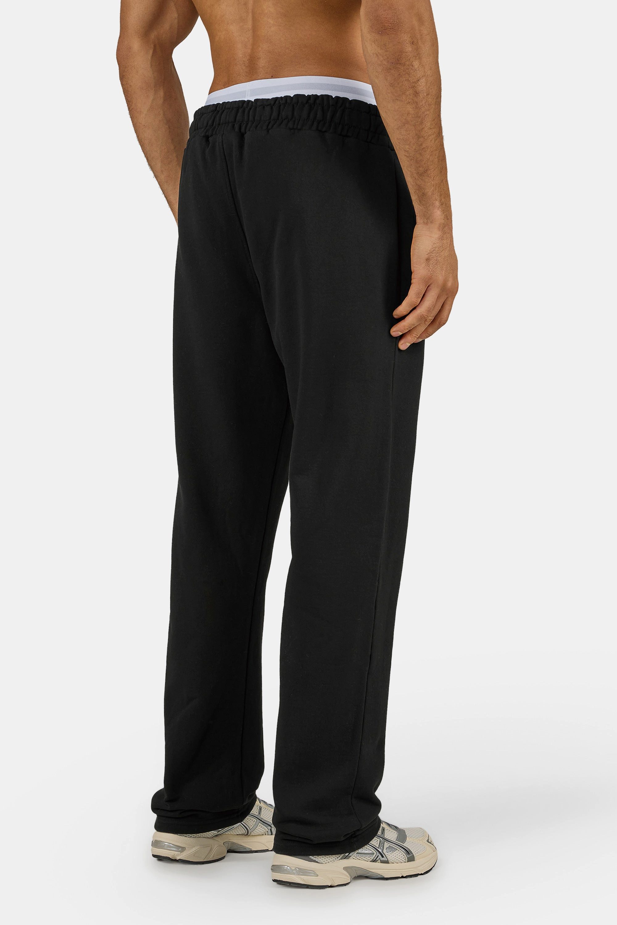 PEGADOR Sweathose Logo Wide Sweat Pants Baumwollmischung, weit