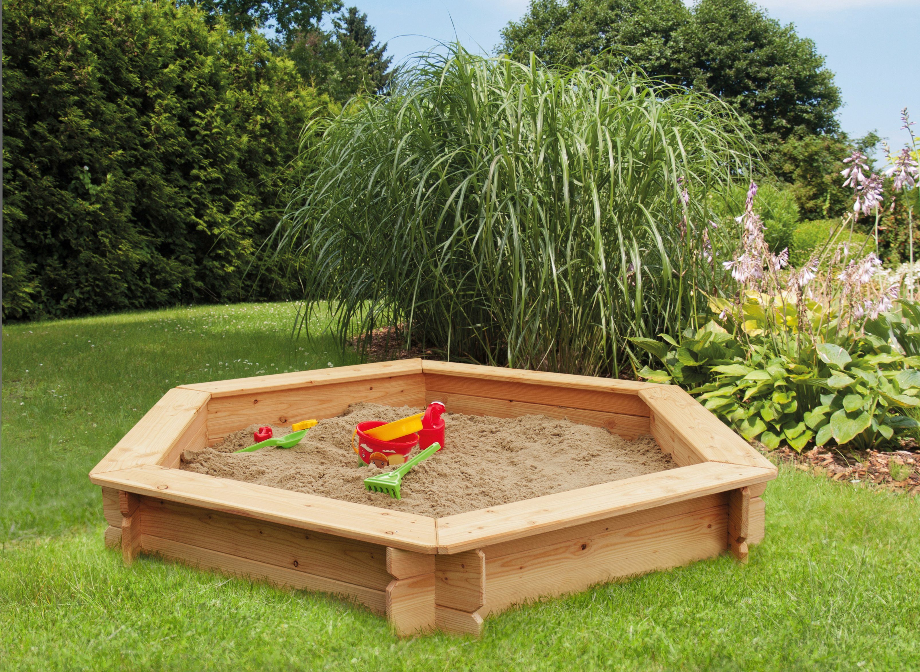 KONIFERA Sandkasten, BxTxH: 175x175x30 cm günstig online kaufen