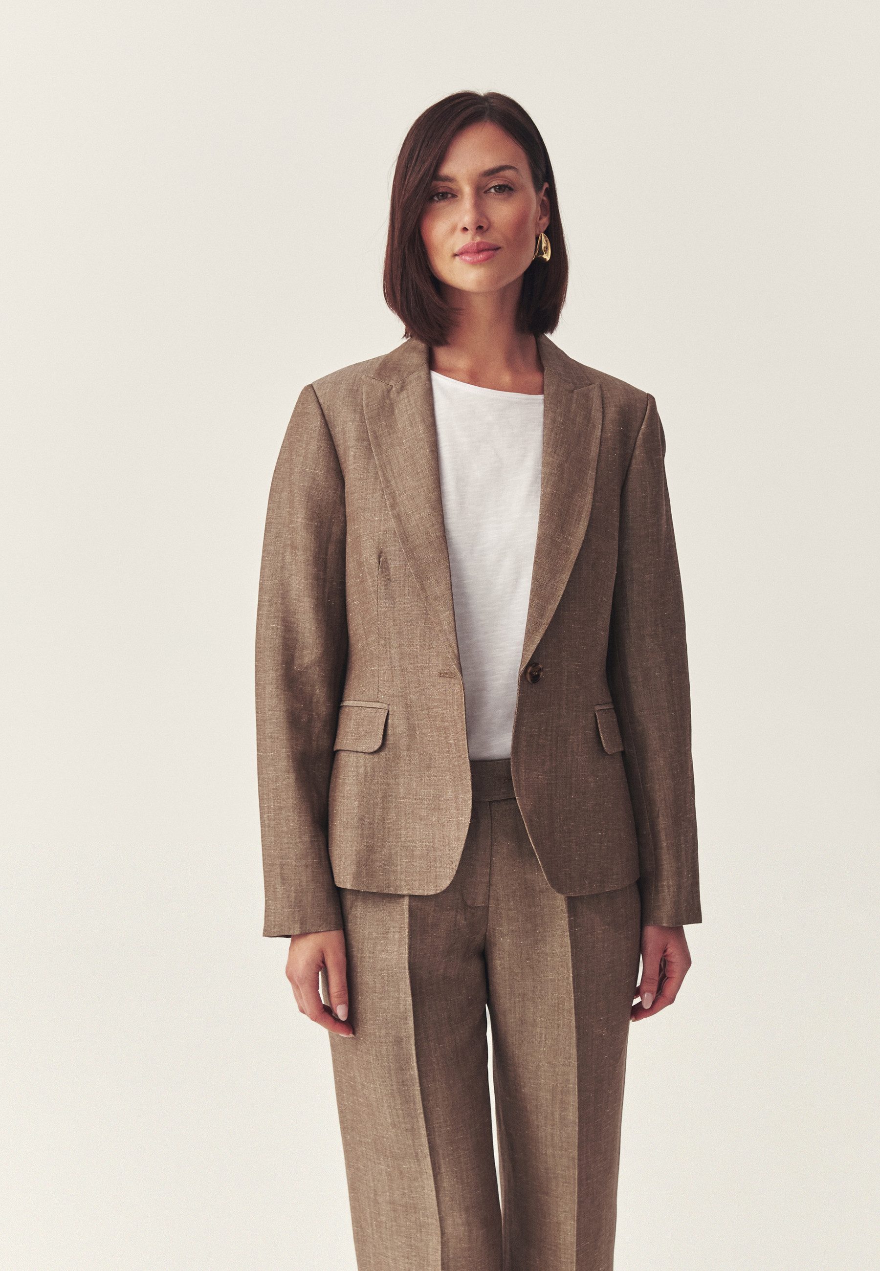 TATUUM Longblazer Woven Jacket With Linen - Remala 2