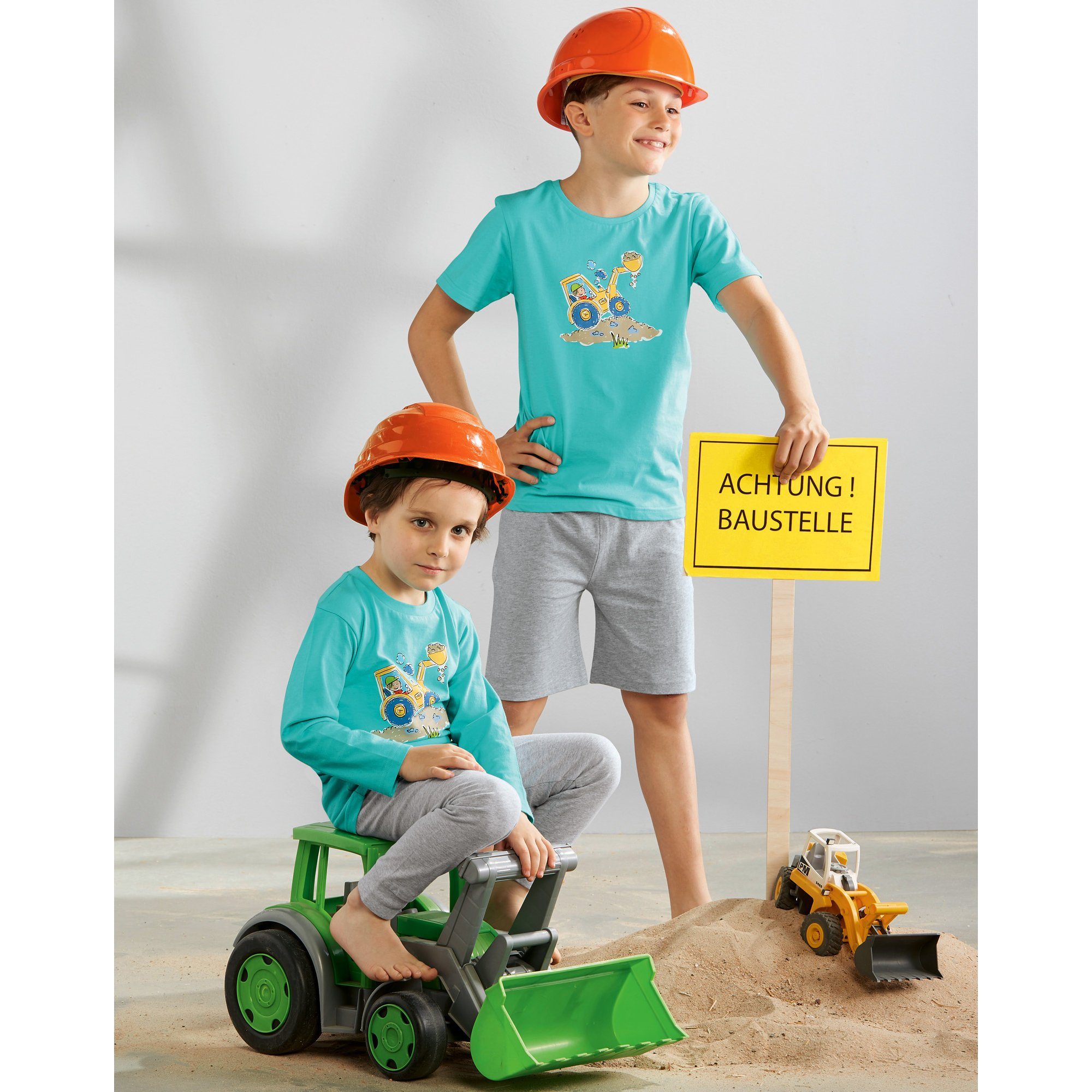Kinder-Schlafanzug gemustert Müller Pyjama Single-Jersey Erwin