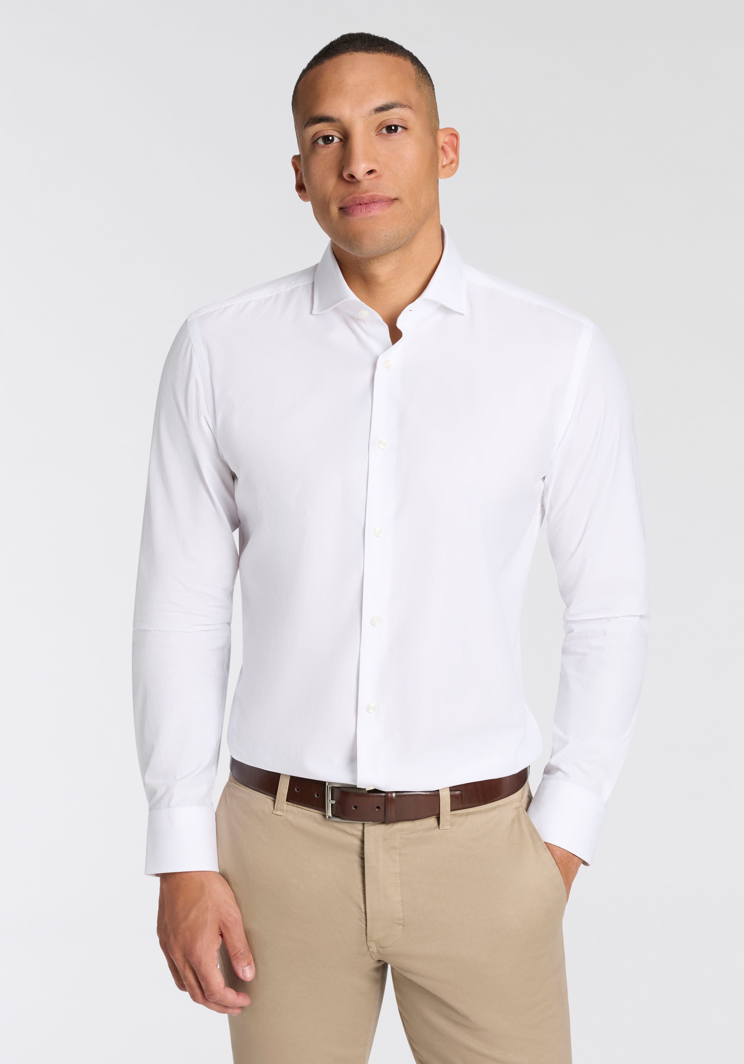 BOSS Businesshemd Kentkragen, Regular Fit, Baumwollmischung