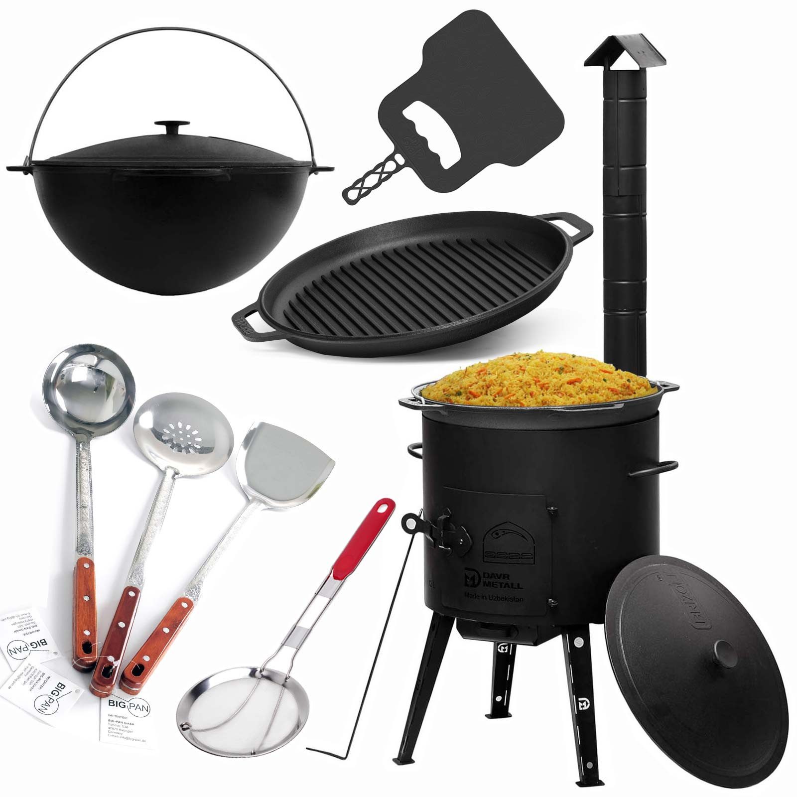 BIG-PAN Feuerstelle Ø40 Uchag Abzugsrohr 12L Gusseisen Kazan Zubehör günstig online kaufen