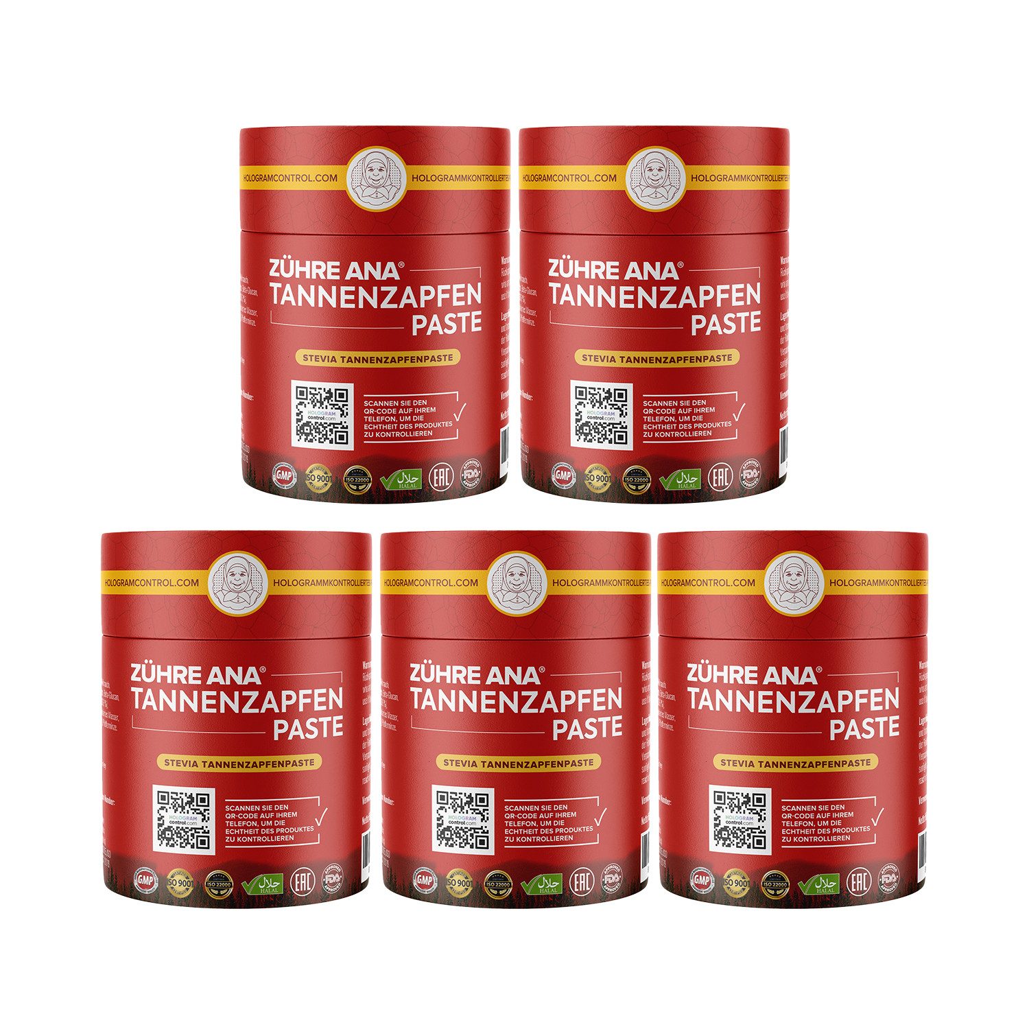 Zühre Ana® Tannenzapfenpaste mit Stevia–zuckerfreie Paste für natürliche Anwendun Paste, 1200 g, Natürliche Pflanzenextrakte und unterstützende Mineralien