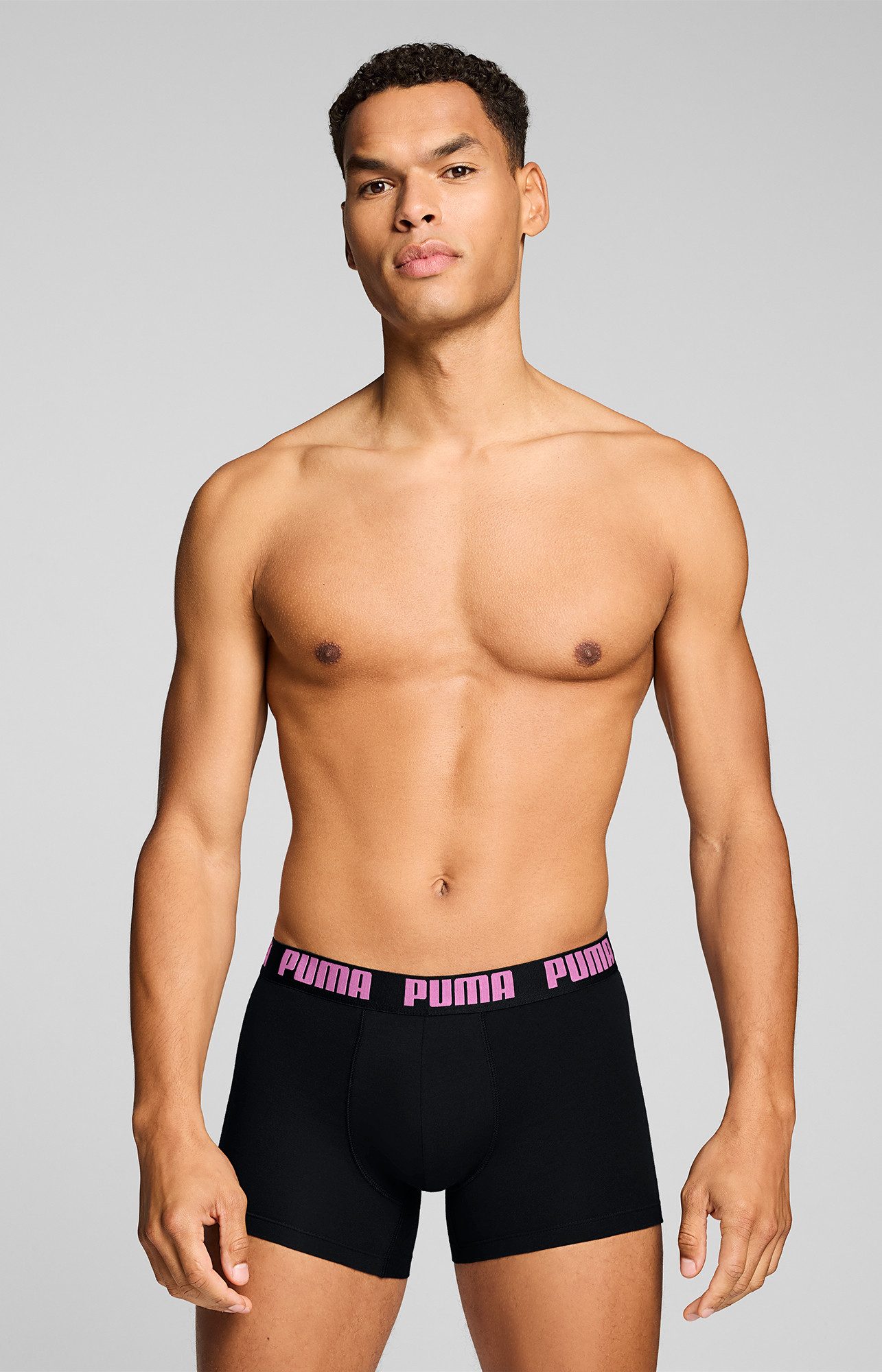 PUMA Boxershorts PUMA MEN EVERYDAY BASIC BOXERS 2P (Packung, 2er Pack) mit Puma Webbund