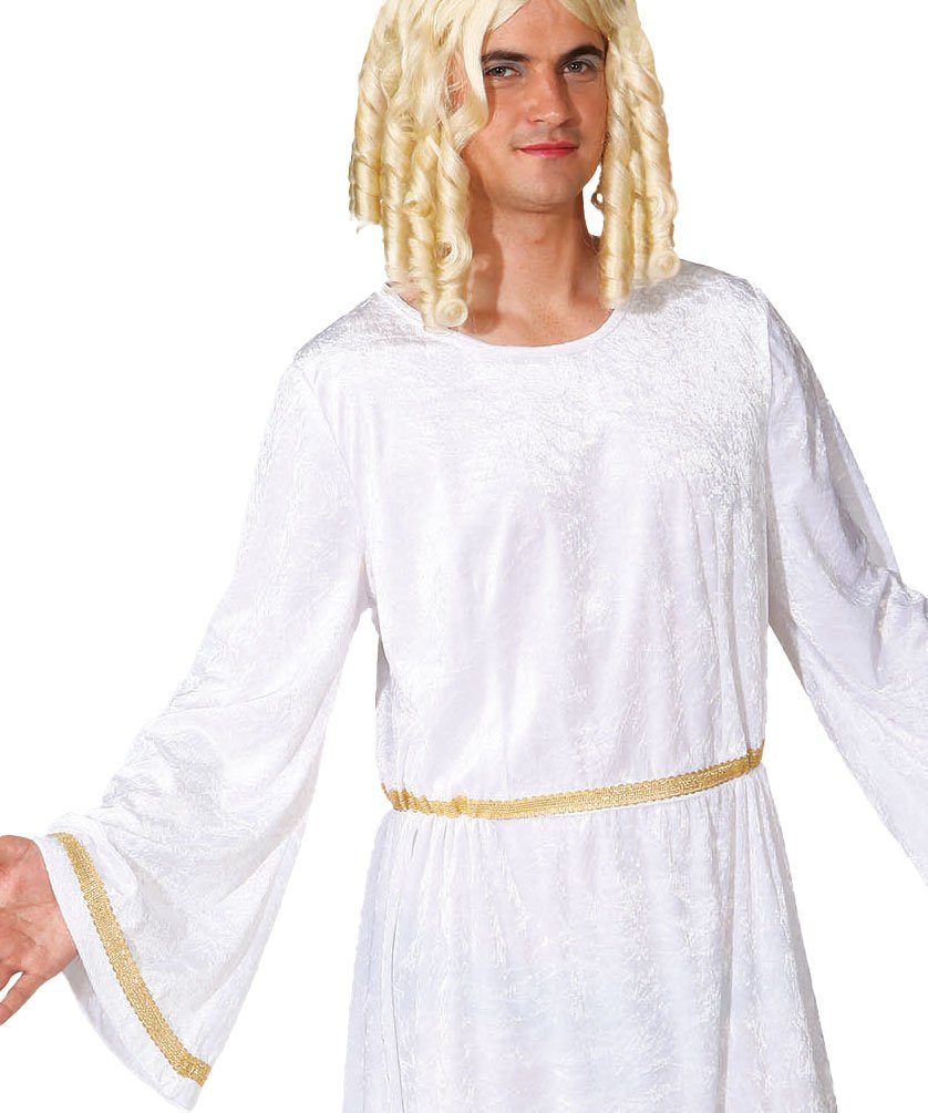 Karneval-Klamotten Engel-Kostüm Herren weiß gold Weihnachtsengel Männerkostüm, Weihnachtskostüm Erwachsene Herrenkostüm Karneval Weihnachten