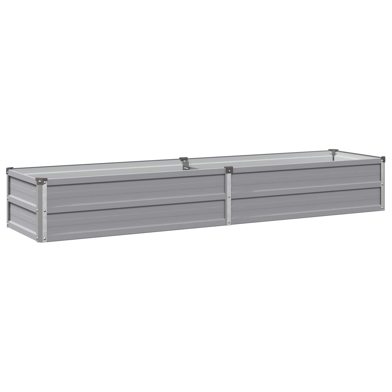 vidaXL Hochbeet Hochbeet im Garten Grau 160 x 40 x 24 cm kaltgewalzter Stahl (1 St)