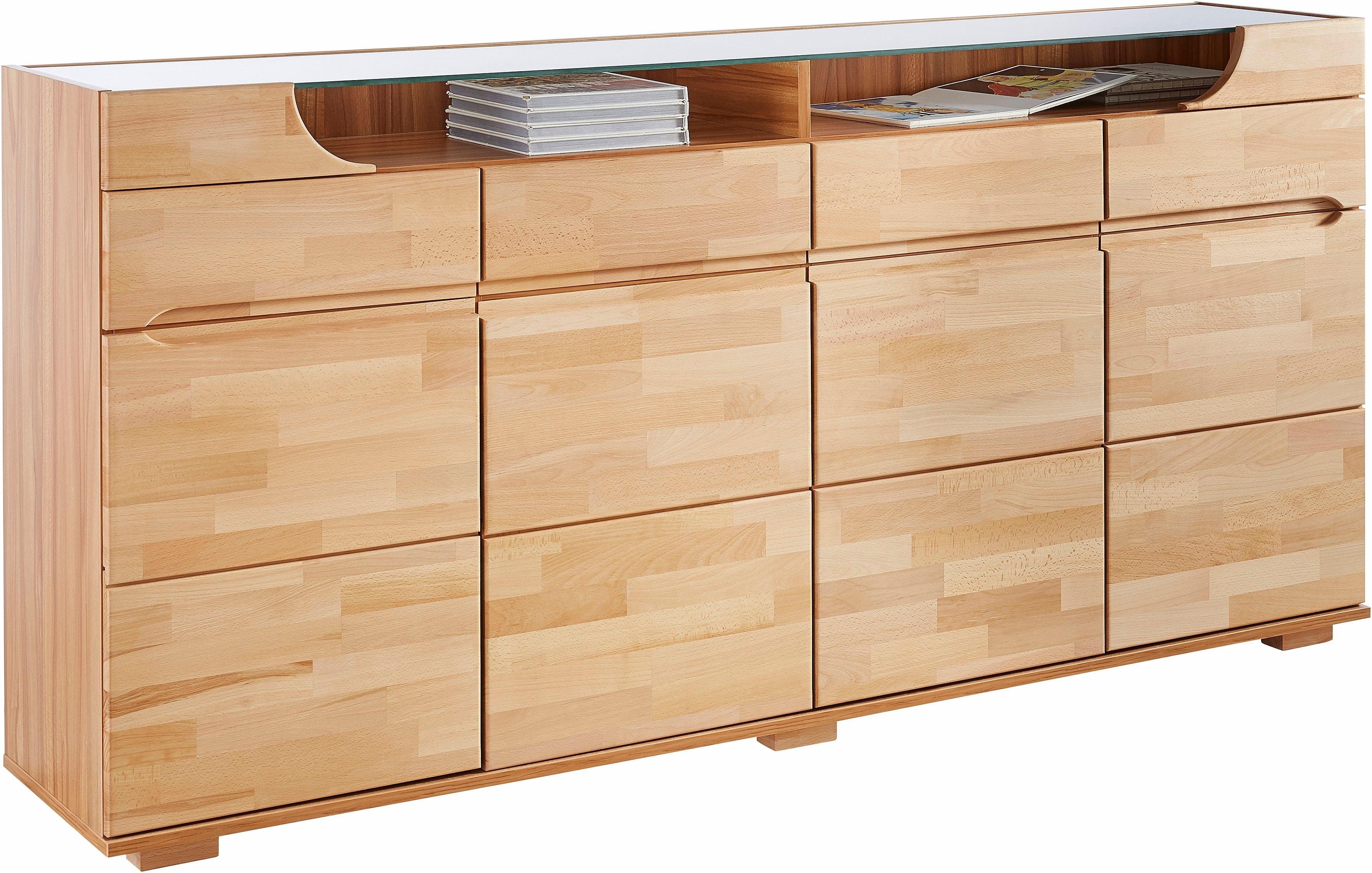 Home affaire Sideboard Vetro,200cm breit,40 cm tief,4 Schubladen Oberplatte günstig online kaufen