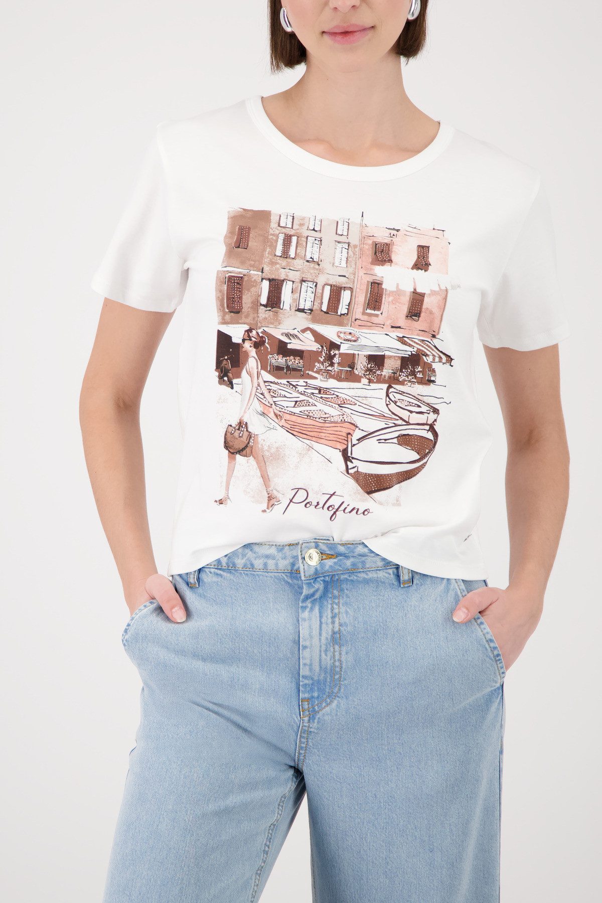 Monari Shirt City Regular fit mit City-Print