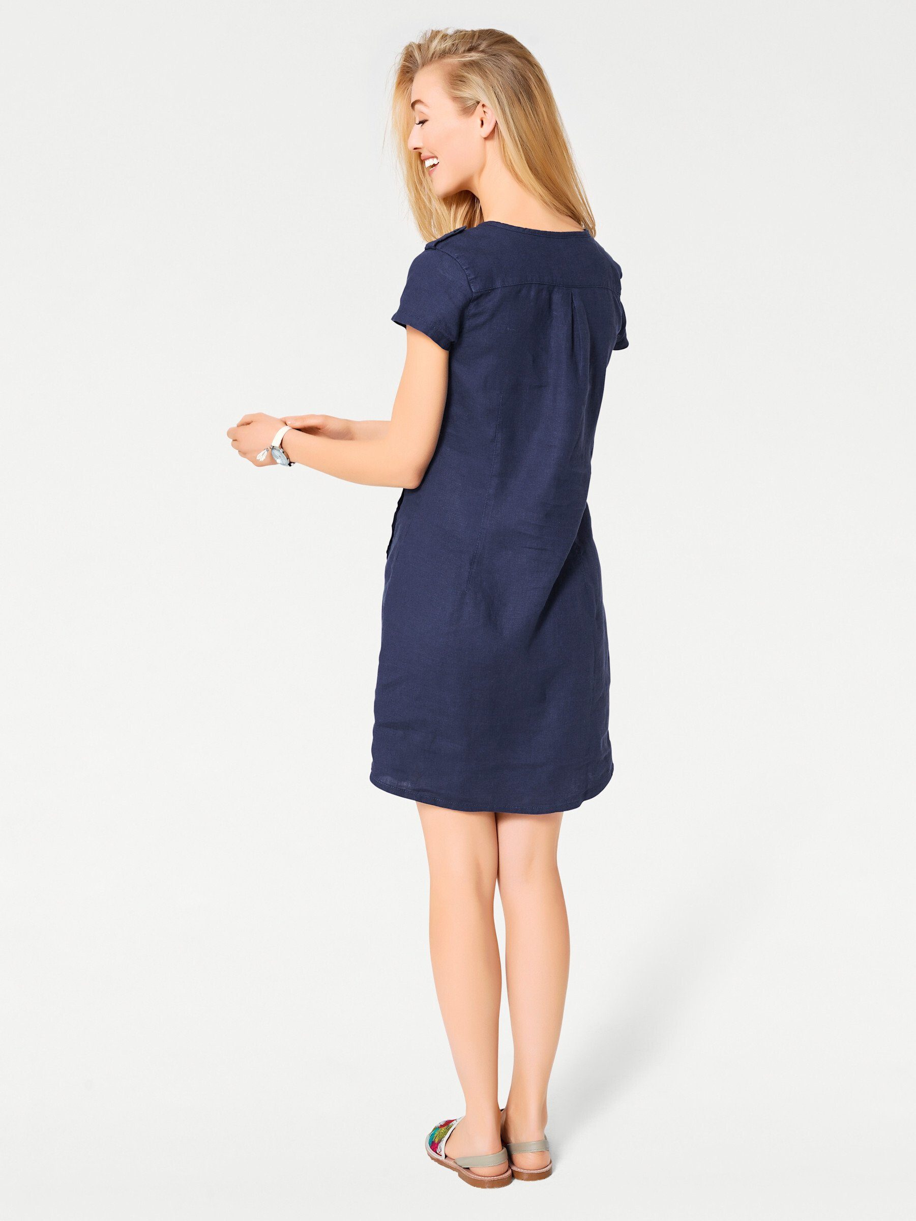 heine Etuikleid Leinenkleid Kurzarm günstig online kaufen