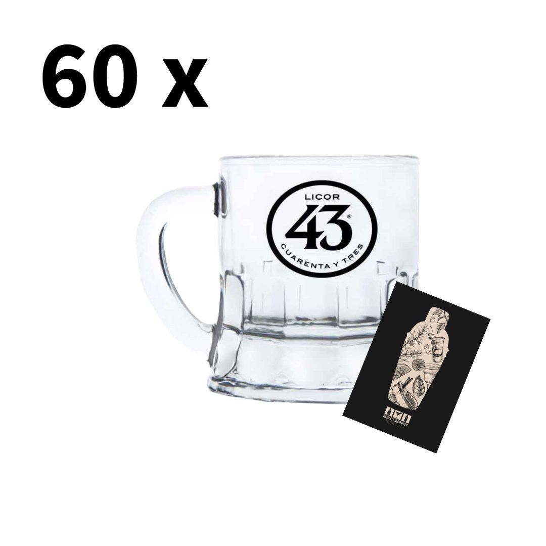 Mixcompany Glas Licor 43 Minibeer Glas 60er-Set Shotglas - XL Angebot 60 x Pinnchen