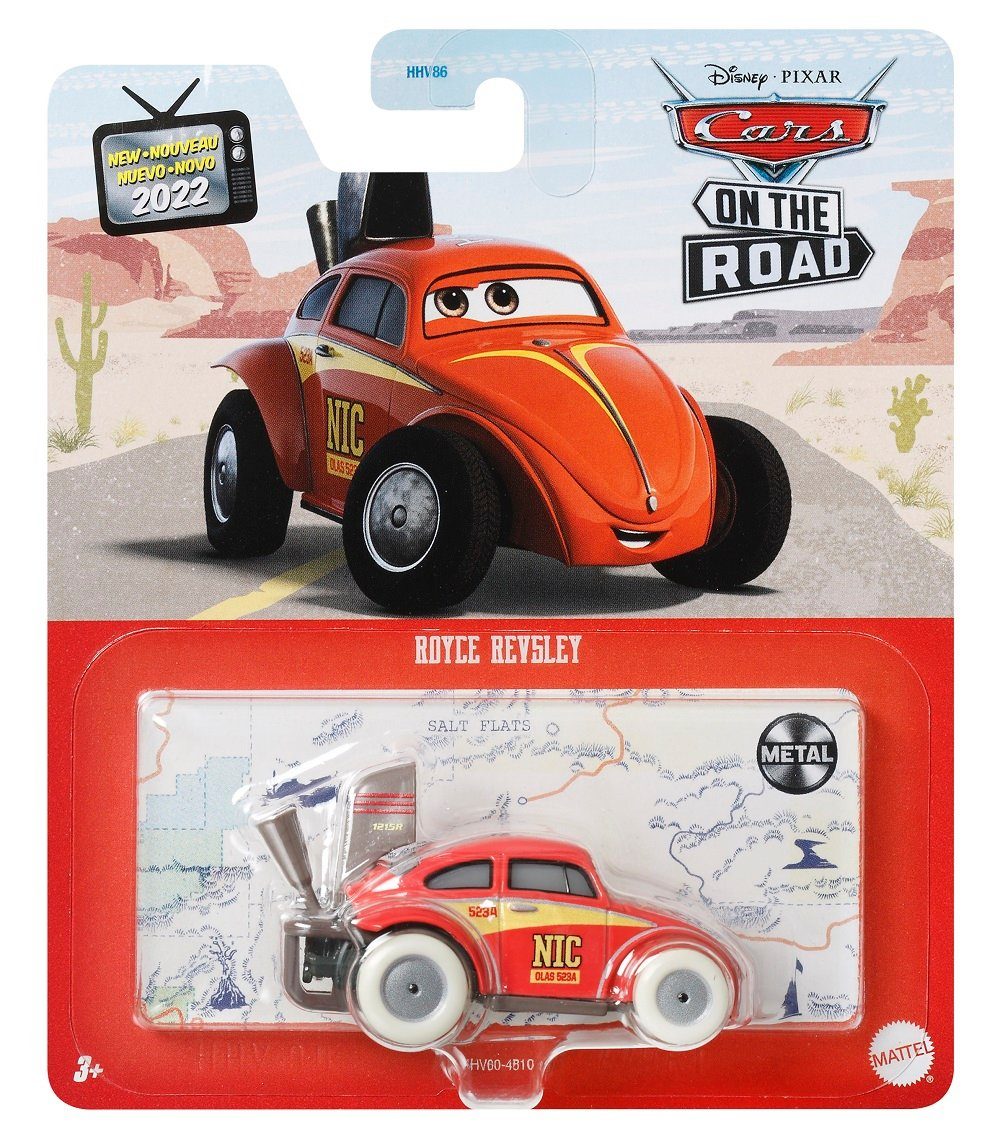 Disney Cars Spielzeug-Rennwagen Fahrzeuge Cars Mattel Die Racing Disney Royce Style Cast 1:55 Auto Revsley