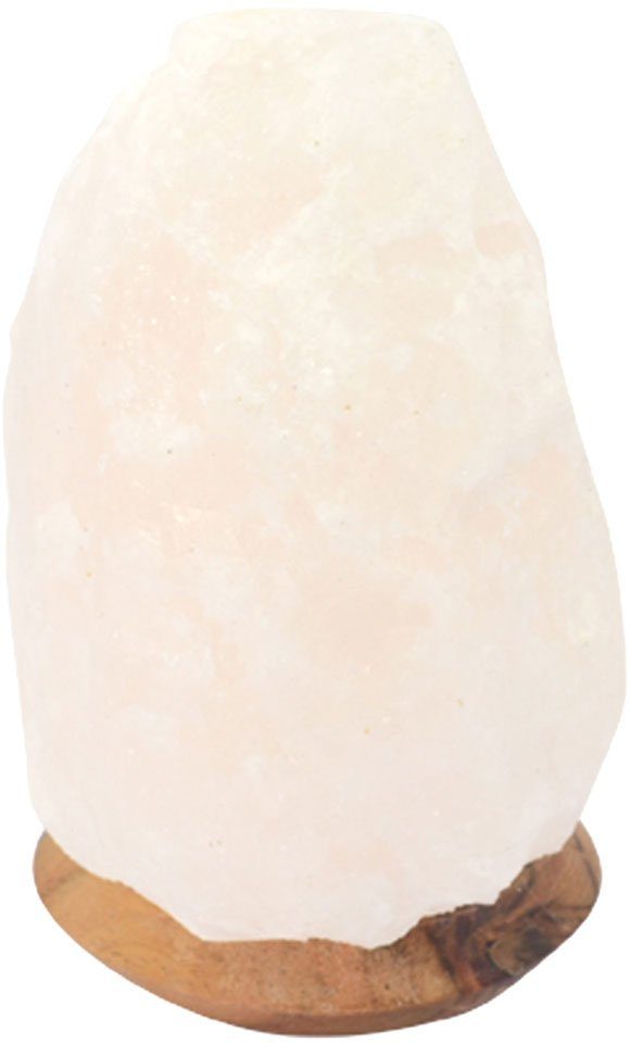 HIMALAYA USB-Rock, ein Handgefertigt - LED ca.13 Unikat, jeder DREAMS cm Stein Salzkristall wechselbar, H: aus Salzkristall-Tischlampe Warmweiß, SALT