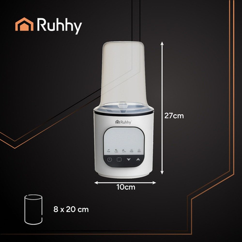 Ruhhy Babyflaschenwärmer 5-in-1 Flaschenwärmer, Regelbar von 45–80 °C, ideal für Flüssigkeiten, feste Lebensmittel