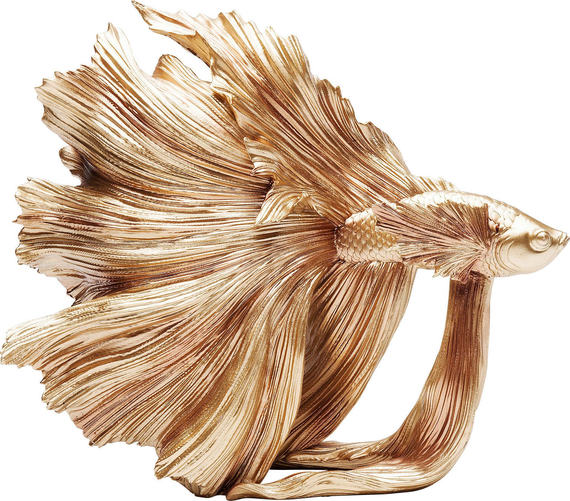 Dekofigur Deko Figur Betta Fish Gold Klein