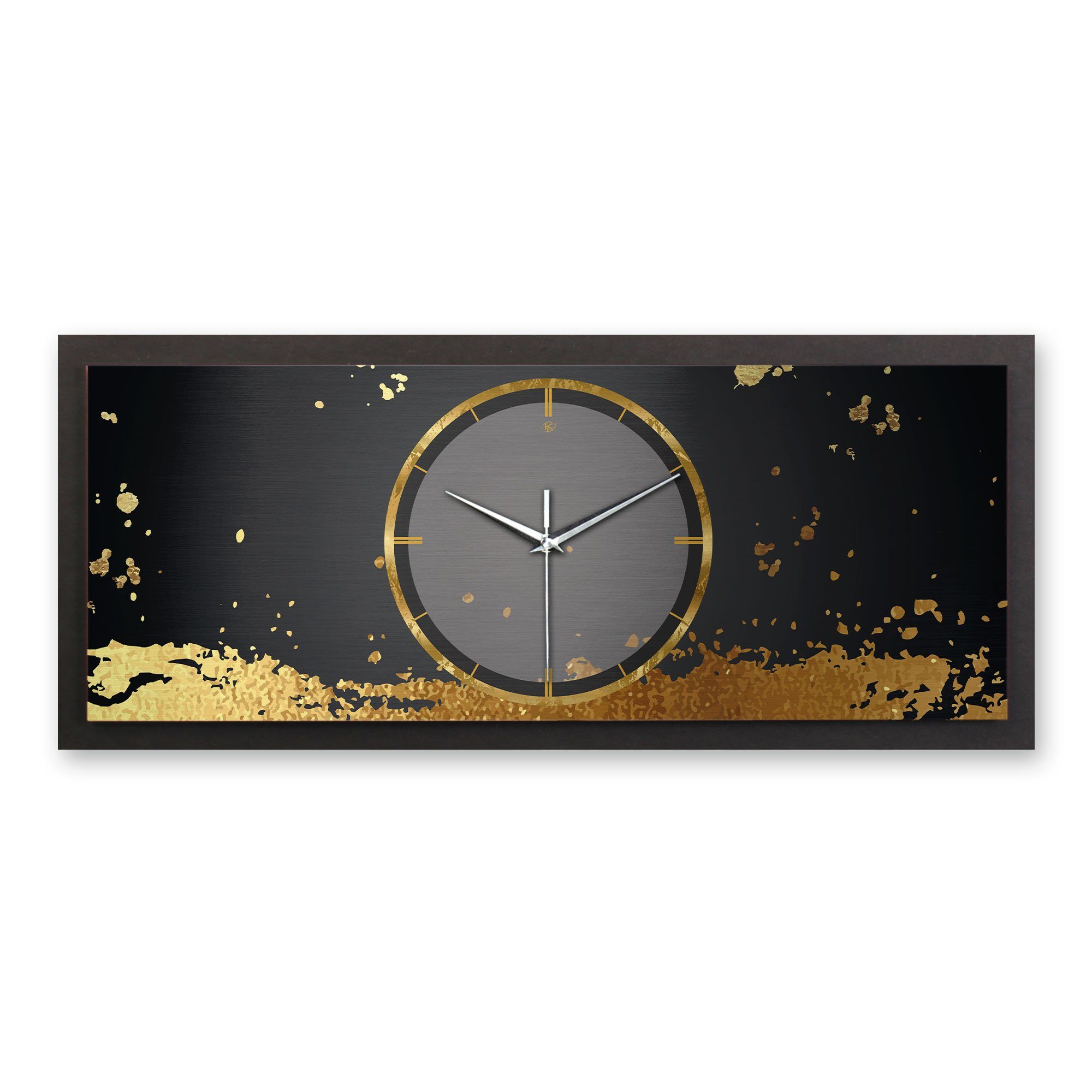 Kreative Feder Wanduhr 3D Designer-Wanduhr Golden günstig online kaufen