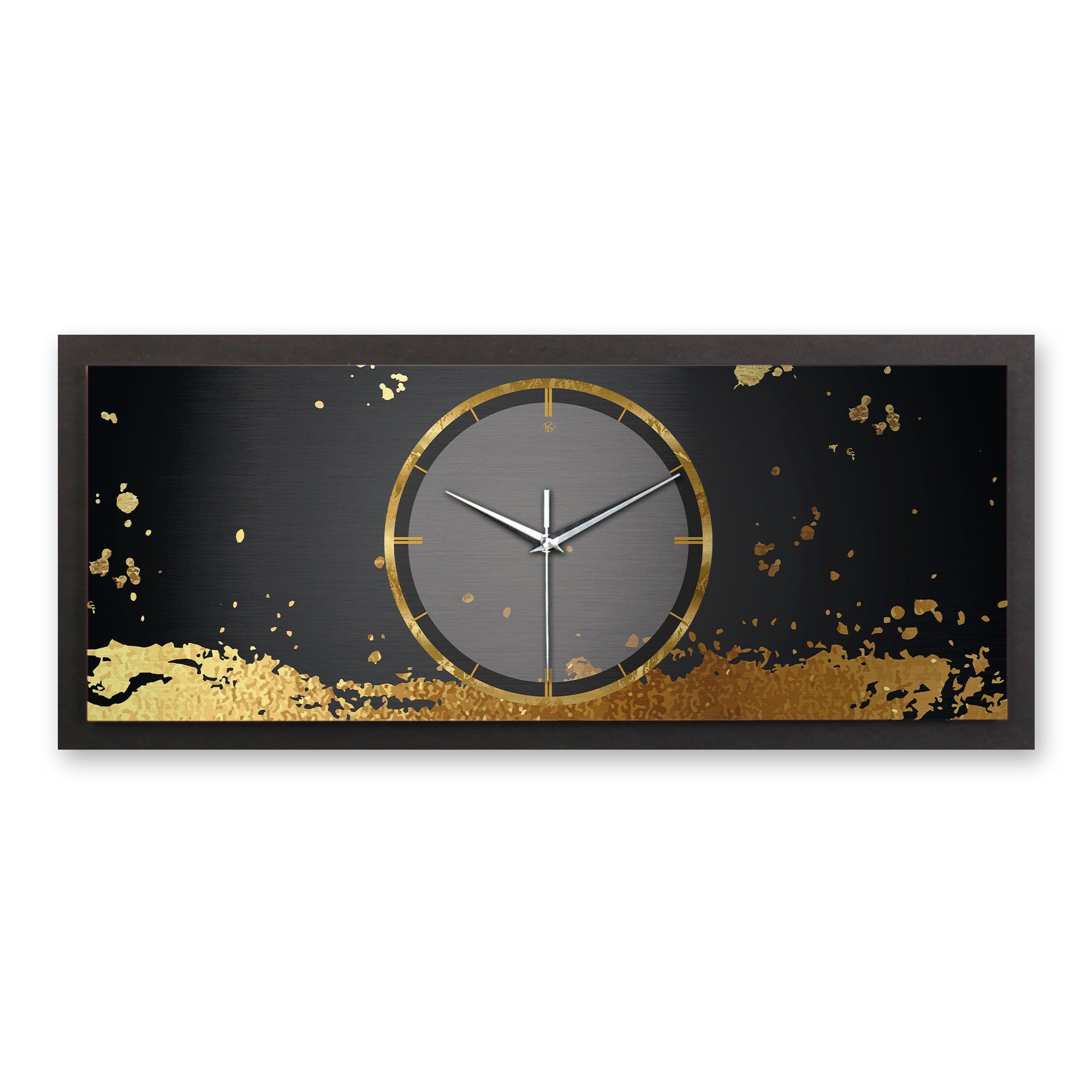 Paint Funk- (ohne Golden elegant, Designer-Wanduhr Kreative modern) oder 3D Quarzuhrwerk; außergewöhnlich, Feder Ticken; Wanduhr